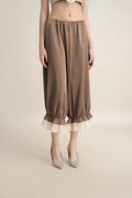 PO Quiet Peplum Lace Pants in Mocha (Shipment Date 15 September-05 October 2026)