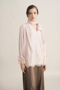 PO Quiet Stripe Lacey Tie Top in Hey Baby (Shipment Date 15 September-05 October 2026)