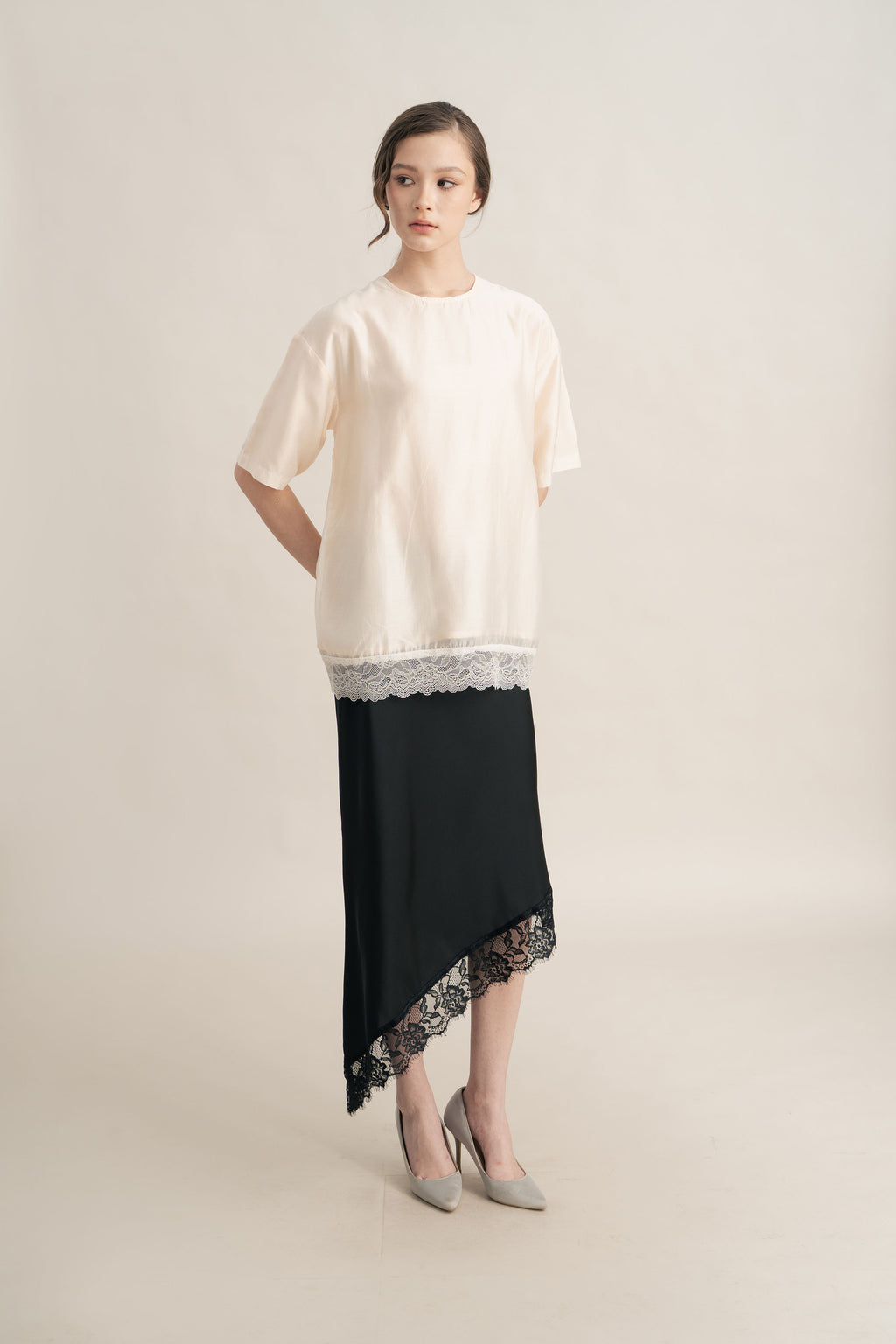 Cinderella Lace Top In Buttermilk