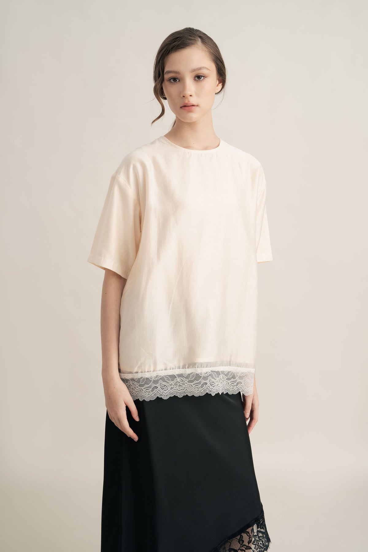Cinderella Lace Top In Buttermilk