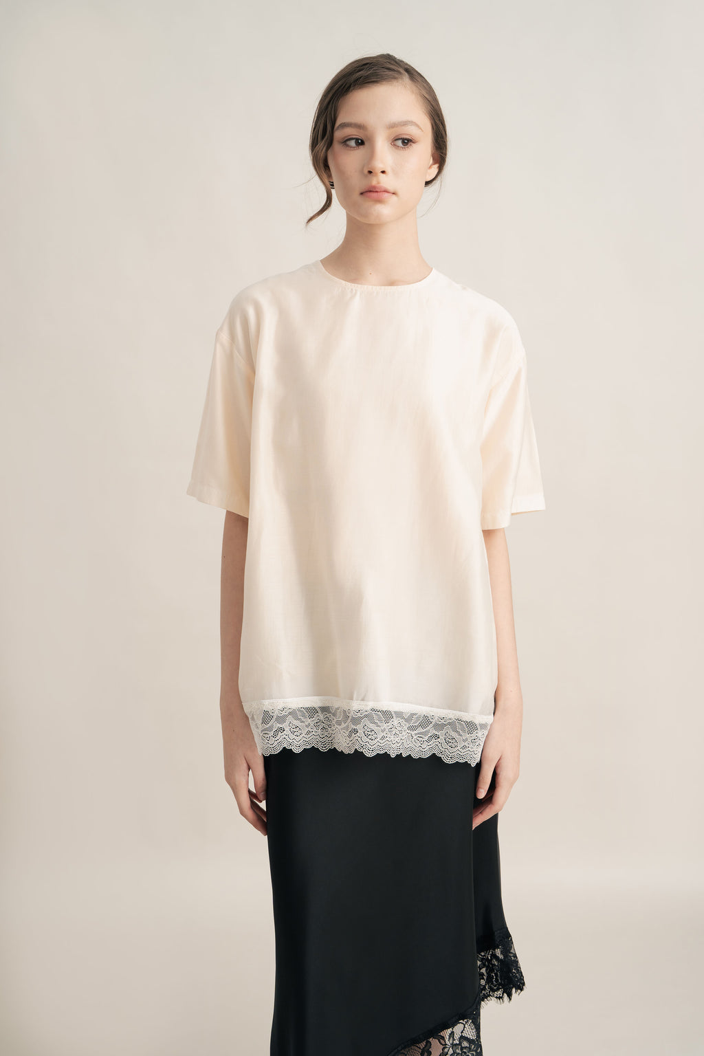Cinderella Lace Top In Buttermilk