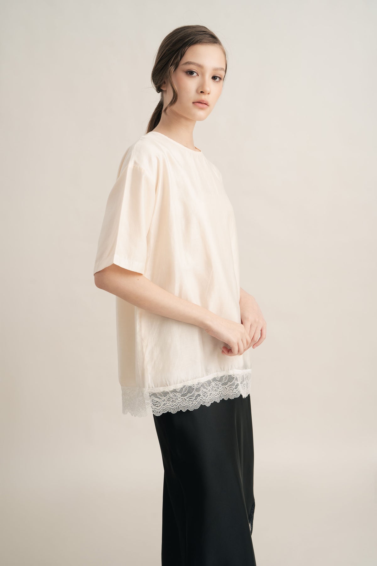Cinderella Lace Top In Buttermilk