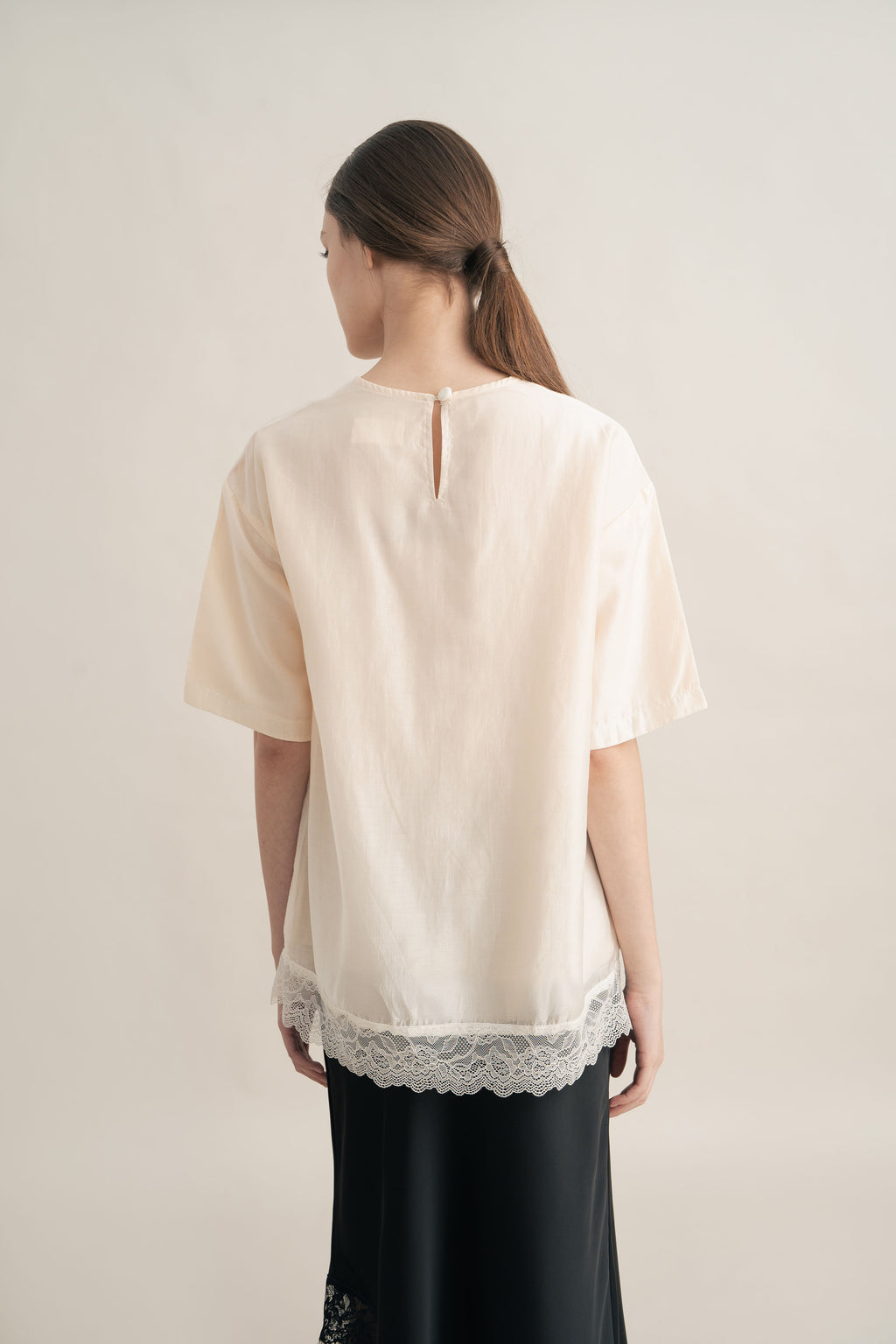 Cinderella Lace Top In Buttermilk