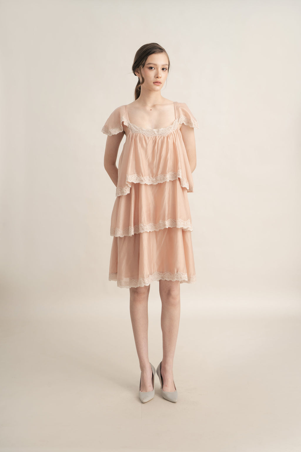 PO Quiet Ruffle Lace Dress in Hey Baby (Shipment Date 15 September-05 October 2026)
