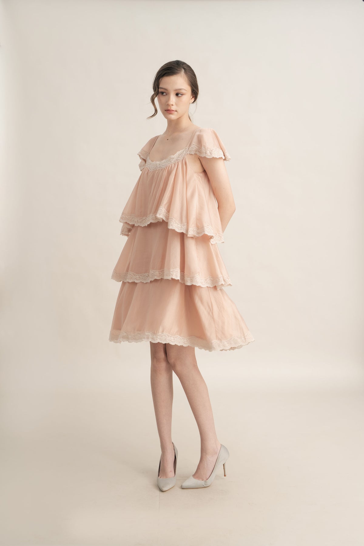 PO Quiet Ruffle Lace Dress in Hey Baby (Shipment Date 15 September-05 October 2026)