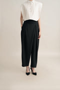 PO Quiet High Waist Balloon Trousers in Licorice (Shipment Date 15 September-05 October 2026)