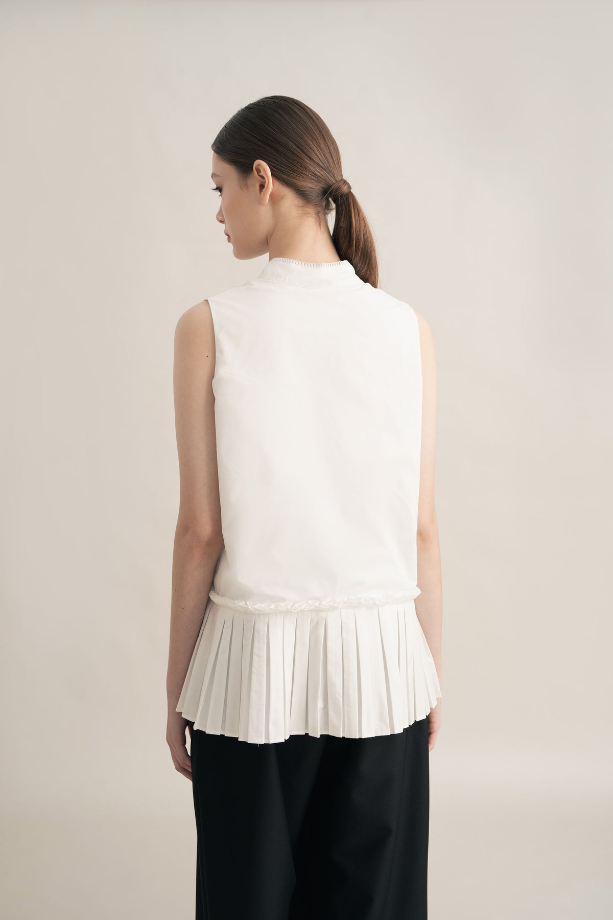 PO Quiet Peplum Pleats Top in Buttermilk (Shipment Date 15 September-05 October 2026)