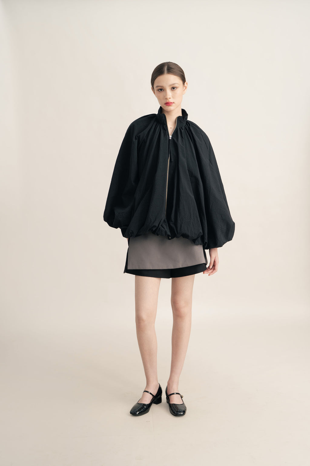 Quiet Balloon Jacket in Licorice