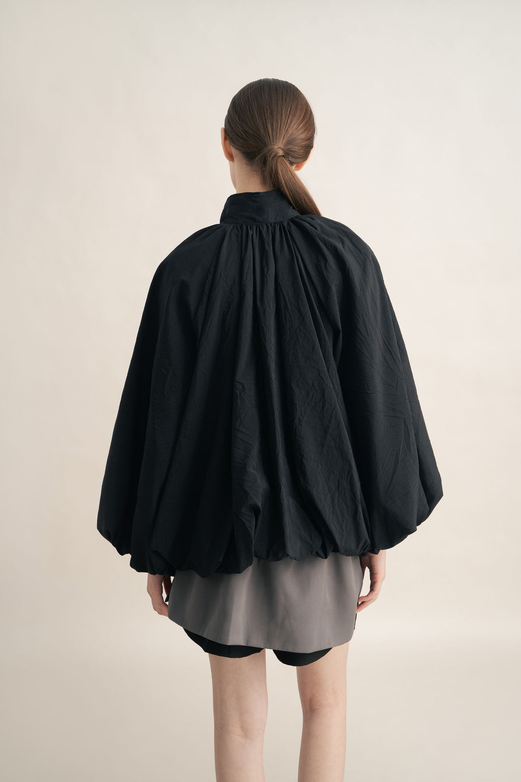 Quiet Balloon Jacket in Licorice