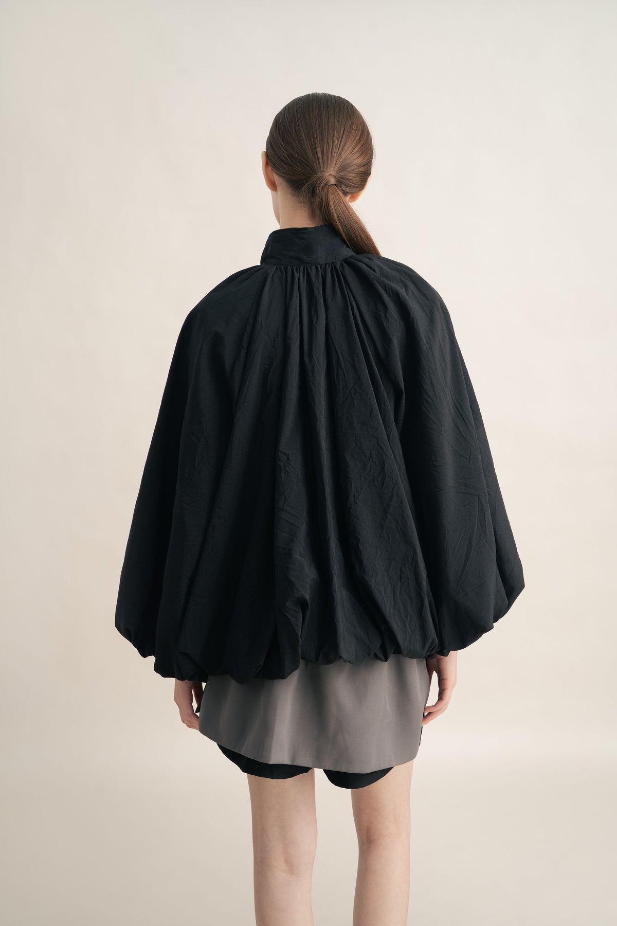 Quiet Balloon Jacket in Licorice