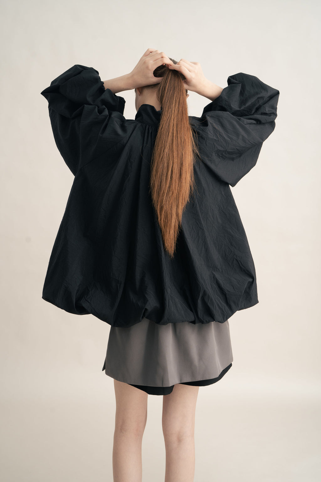 Quiet Balloon Jacket in Licorice