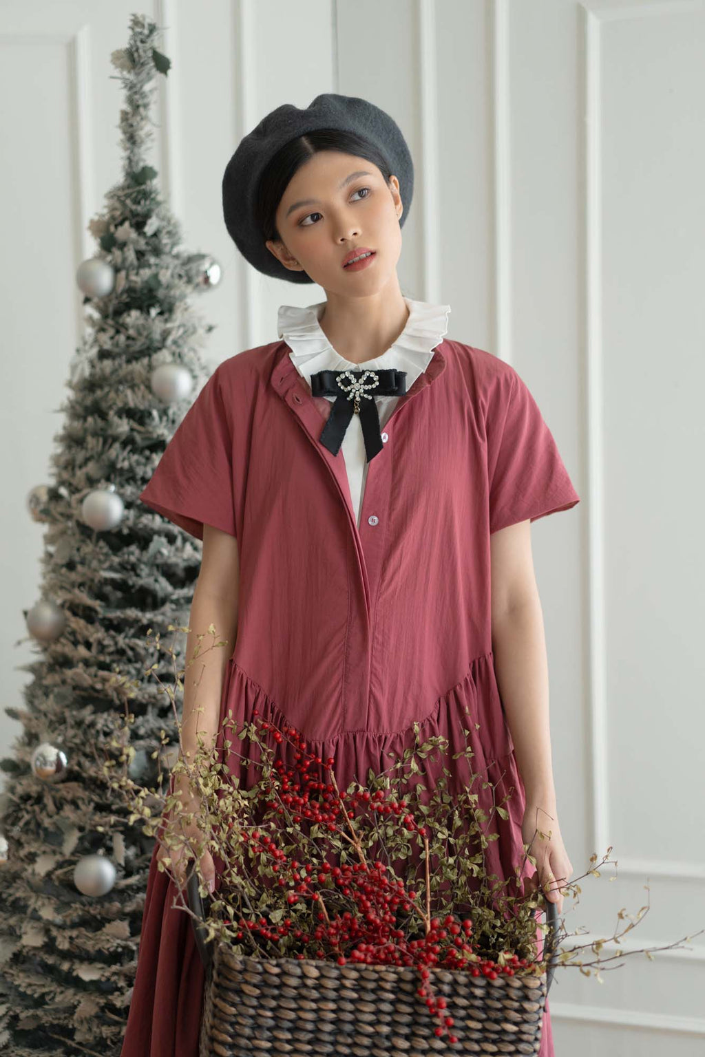 NVR Cherry Paneled Dress