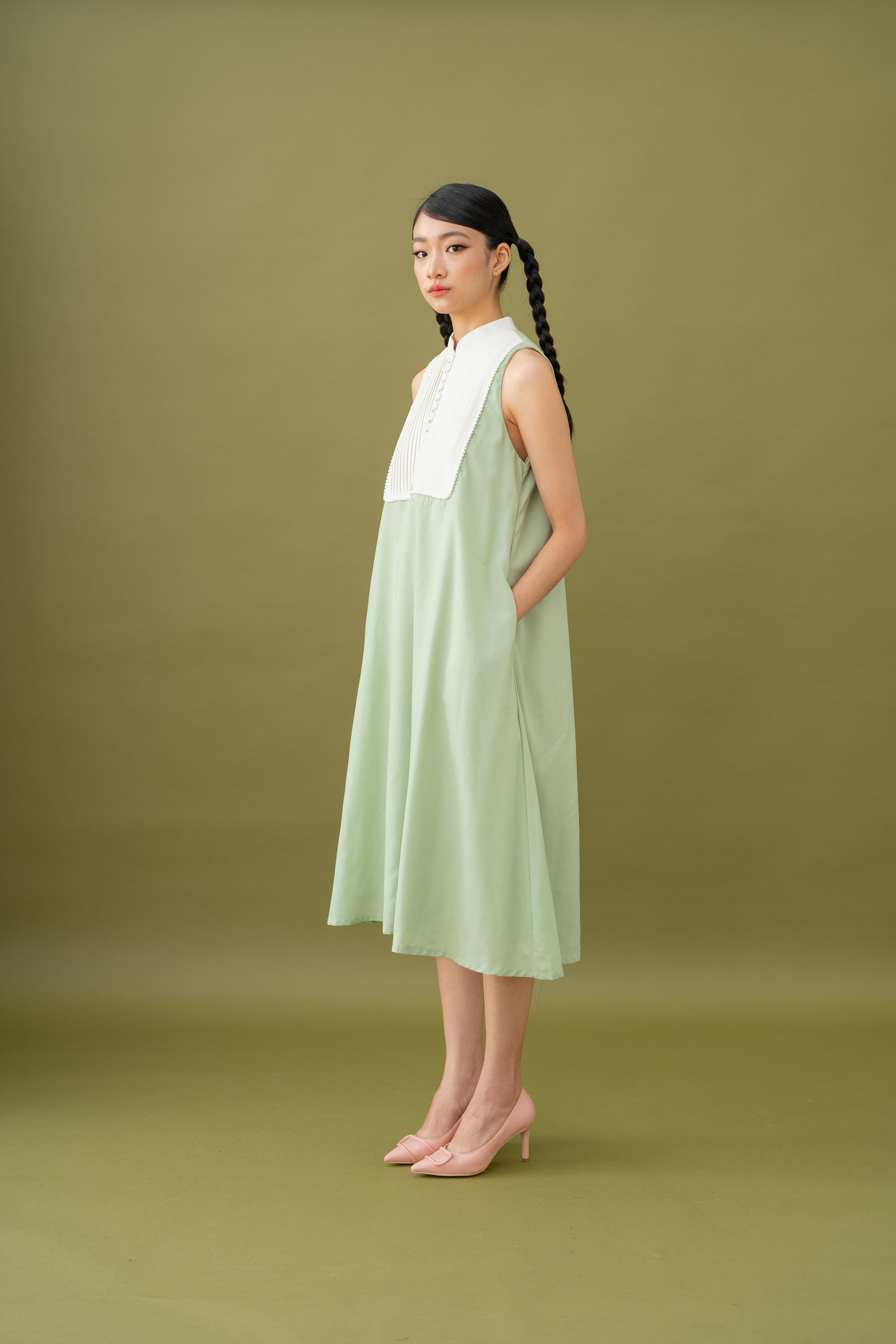 Jade Pompom Dress