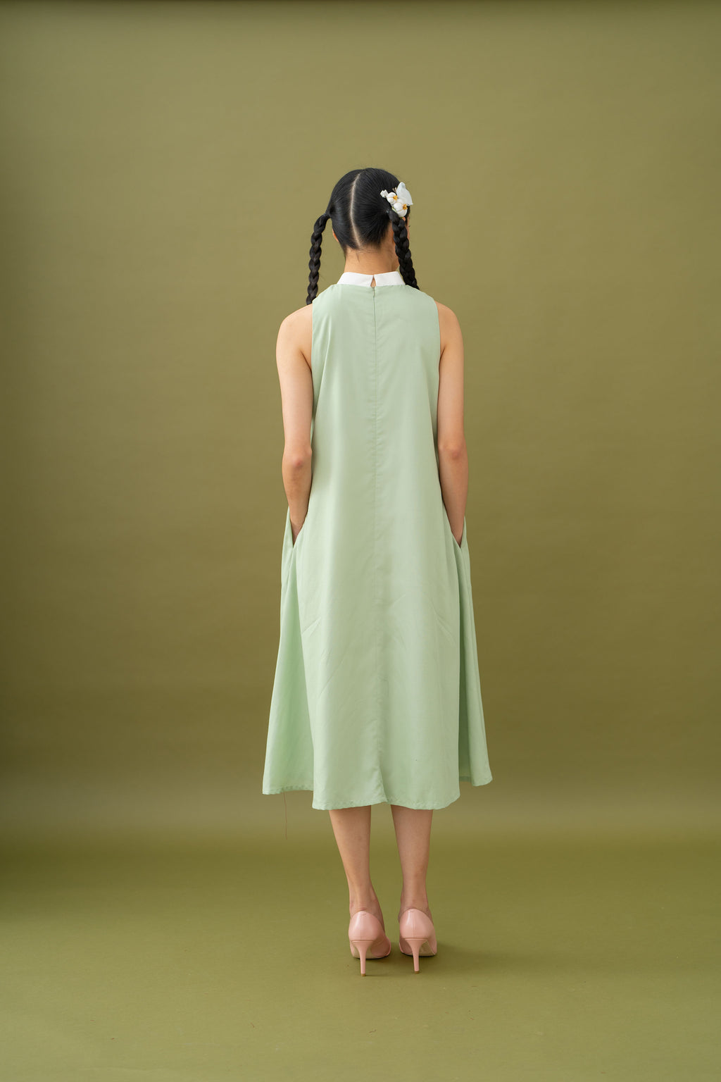 Jade Pompom Dress