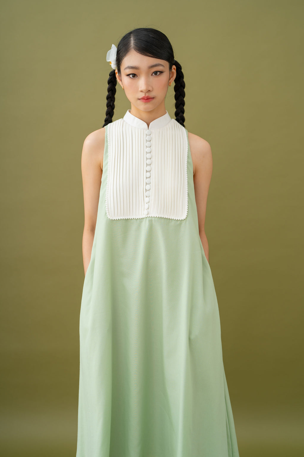 Jade Pompom Dress
