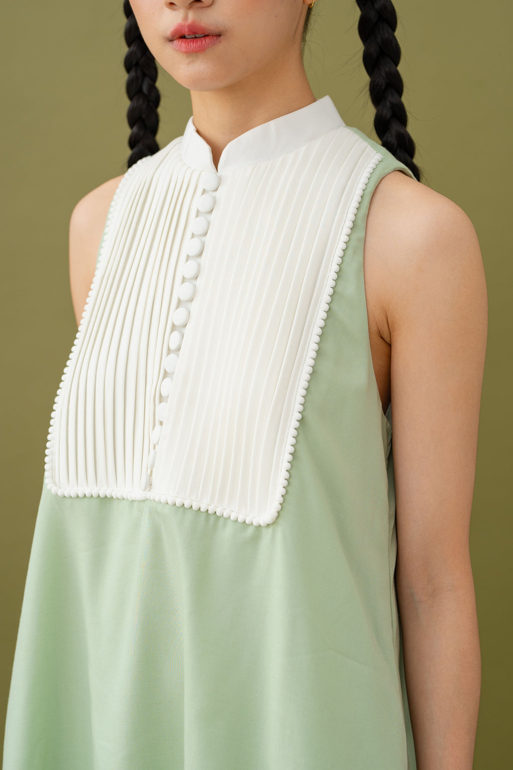 Jade Pompom Dress