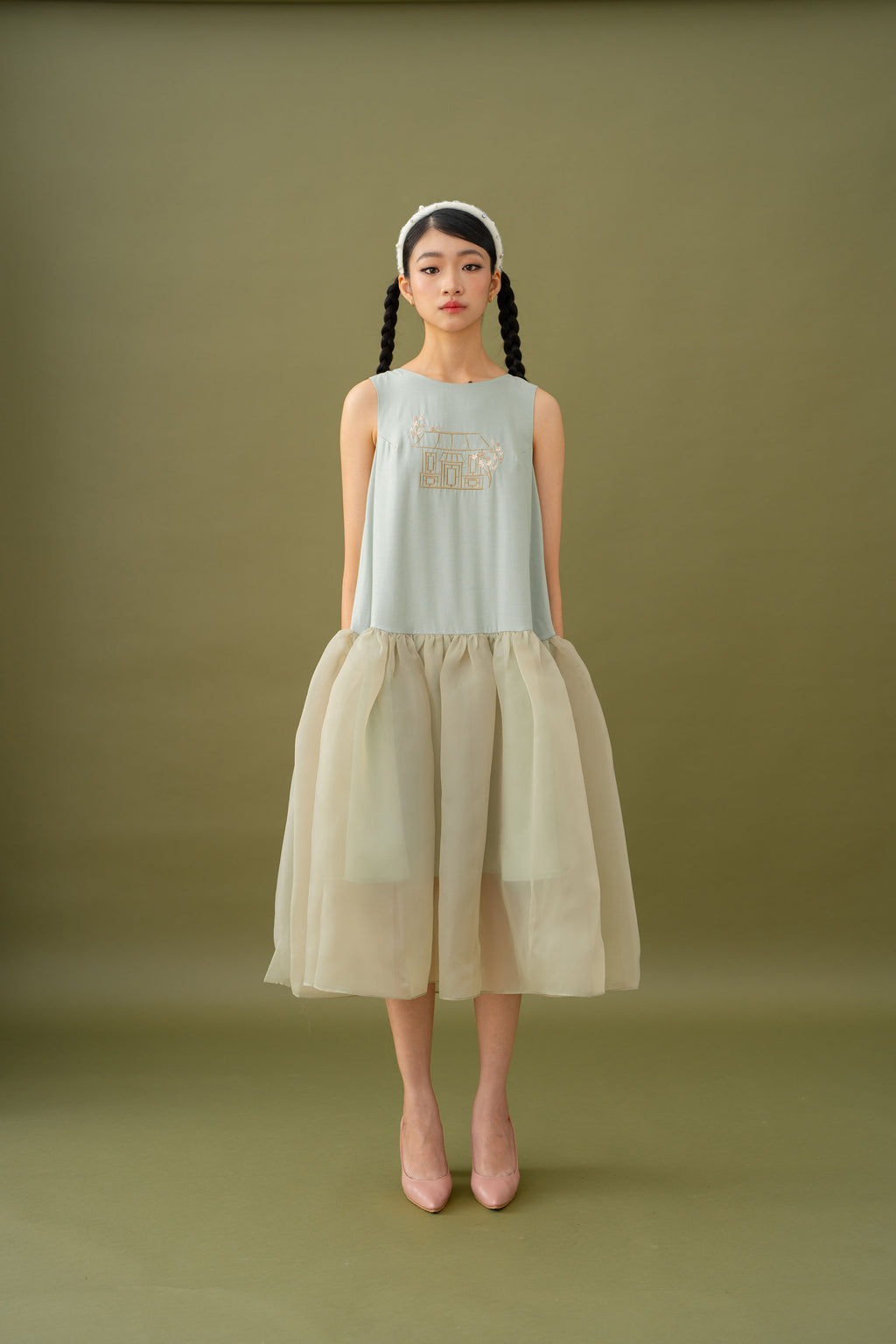Jade Home Embroidery Dress