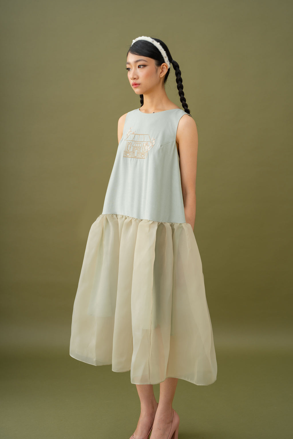 Jade Home Embroidery Dress