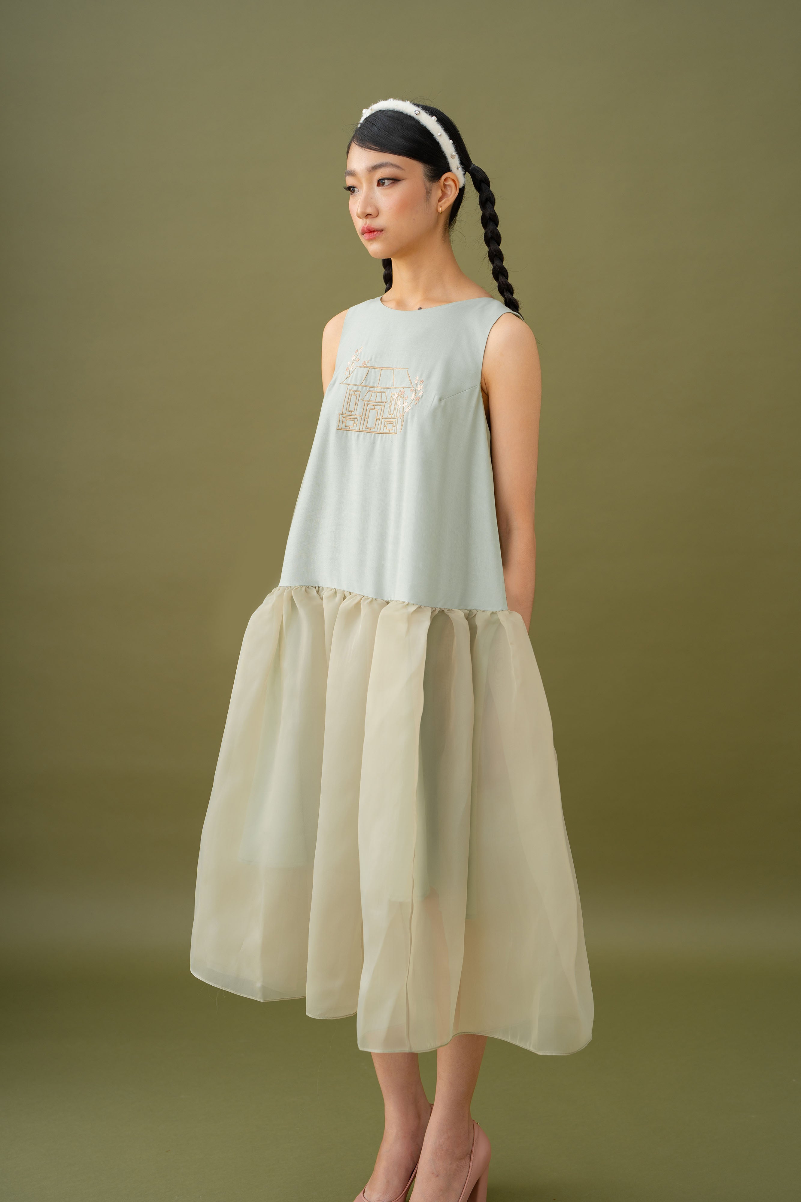 Jade Home Embroidery Dress