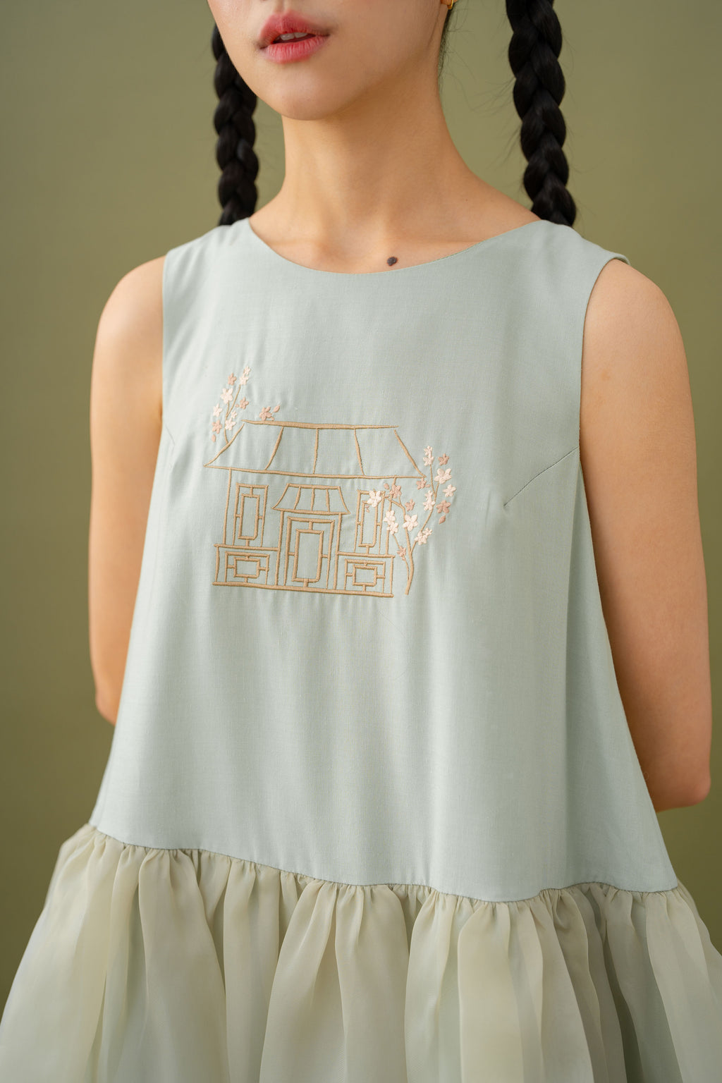 Jade Home Embroidery Dress