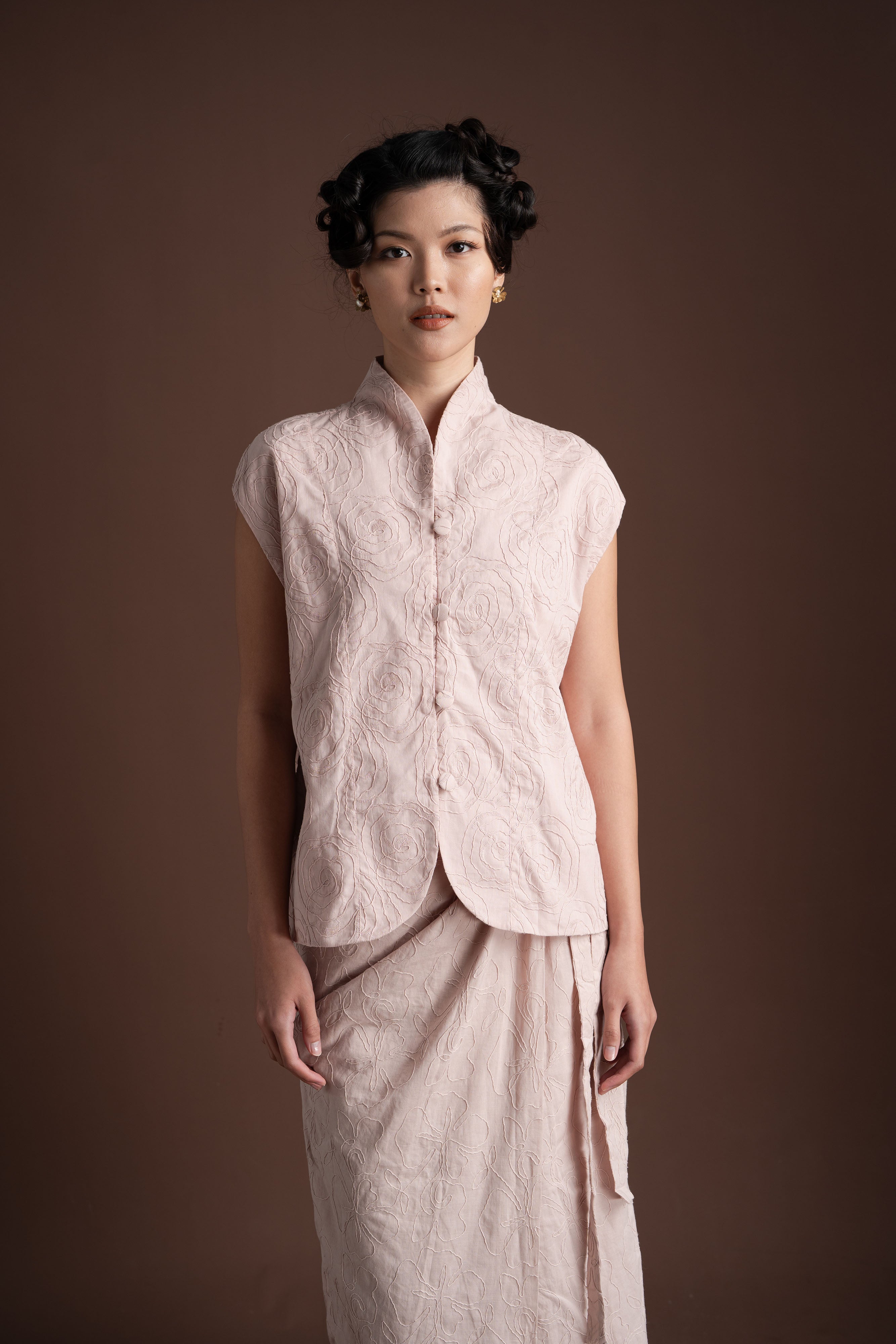 Senandika Kebaya Embroidery Top in Hey Baby - Belt Included