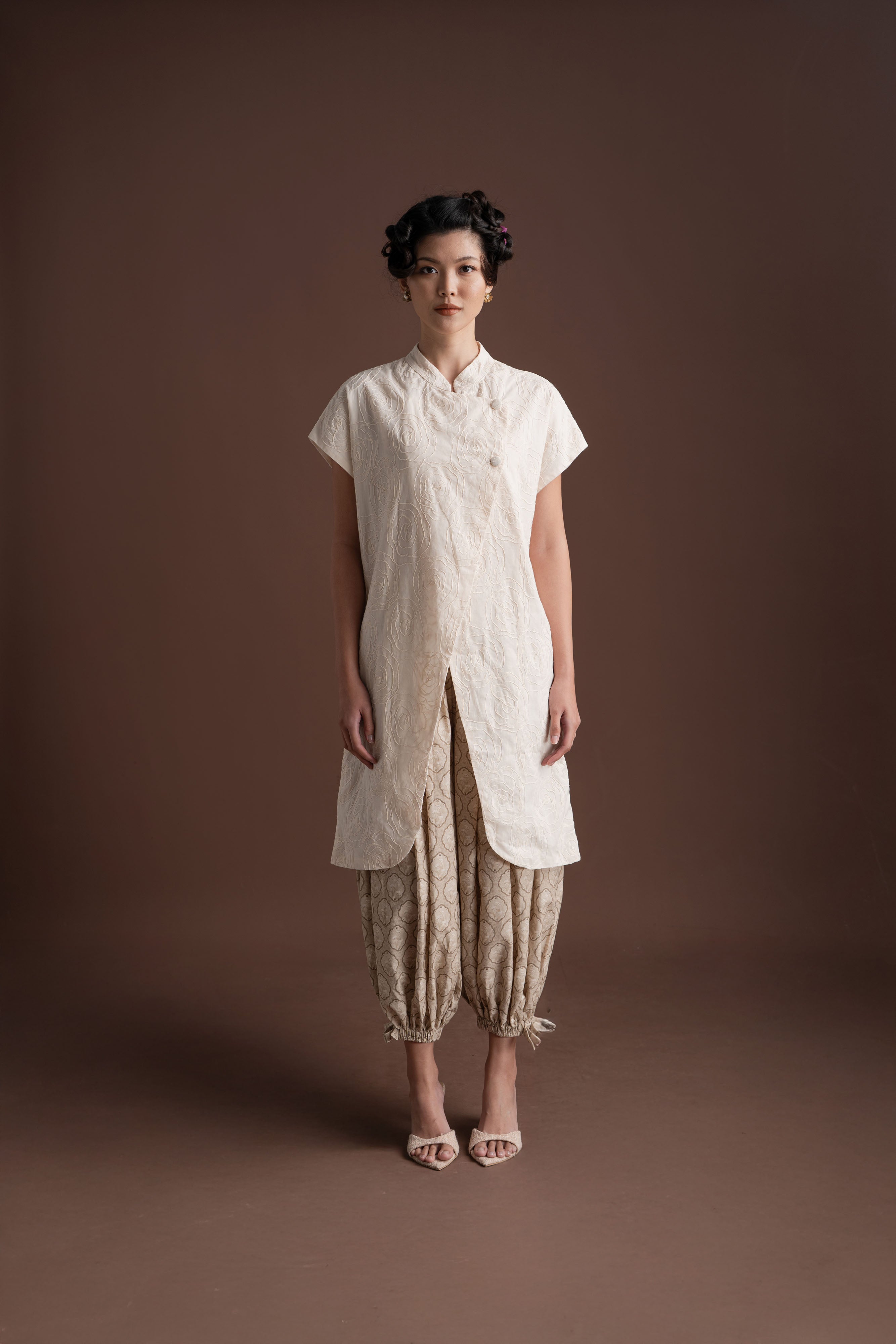 Senandika Aruna Top in Buttermilk