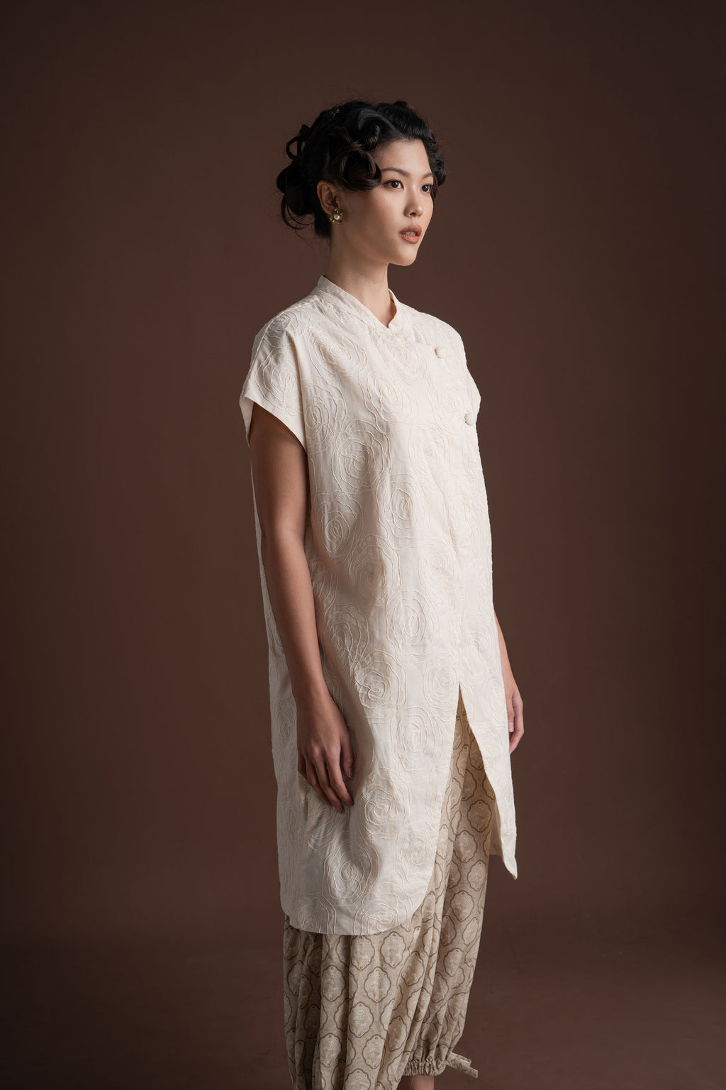 Senandika Aruna Top in Buttermilk
