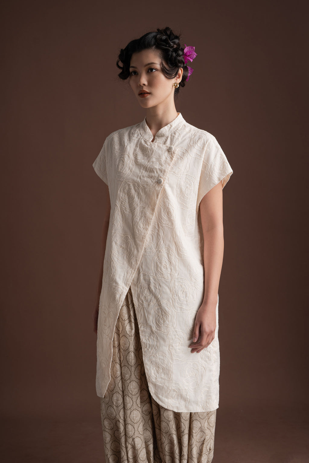 Senandika Aruna Top in Buttermilk