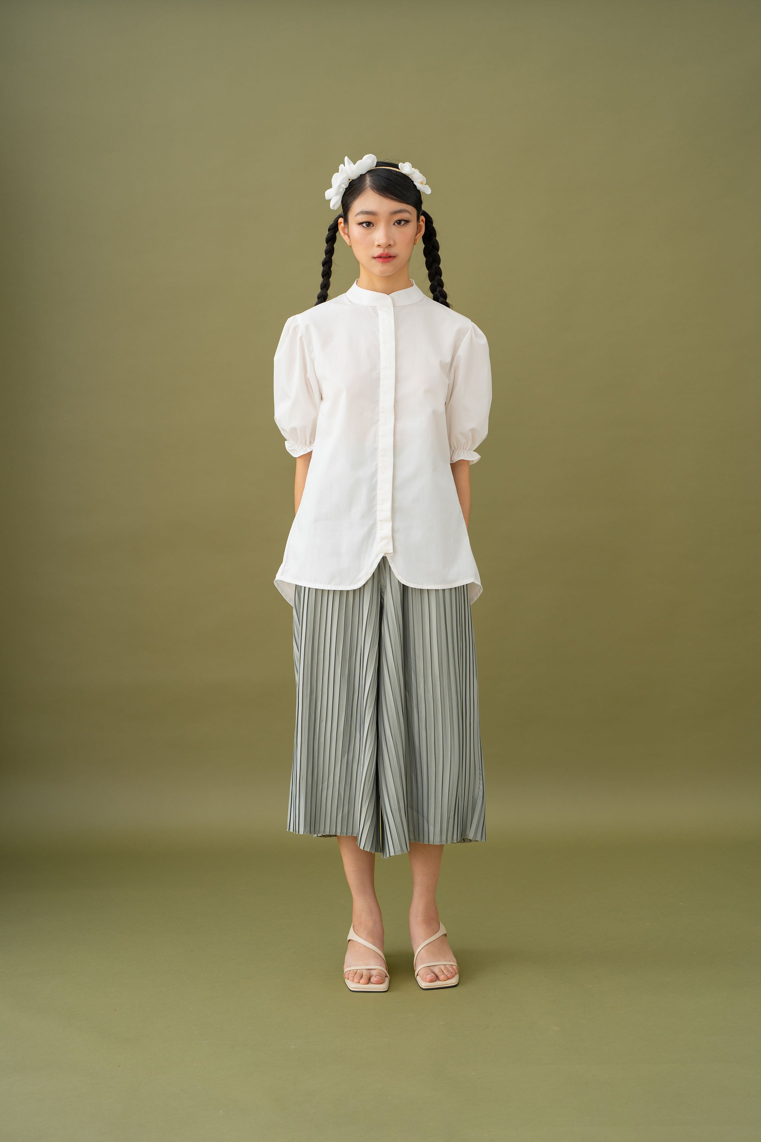 Jade Pleated Cullotes