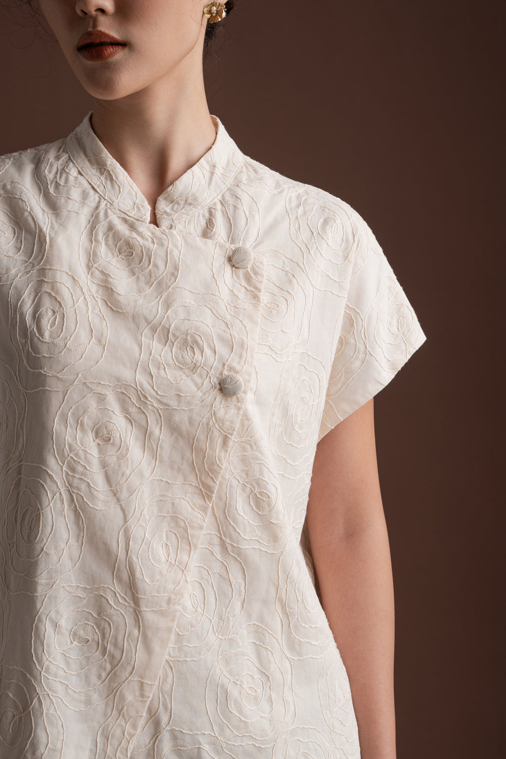 Senandika Aruna Top in Buttermilk