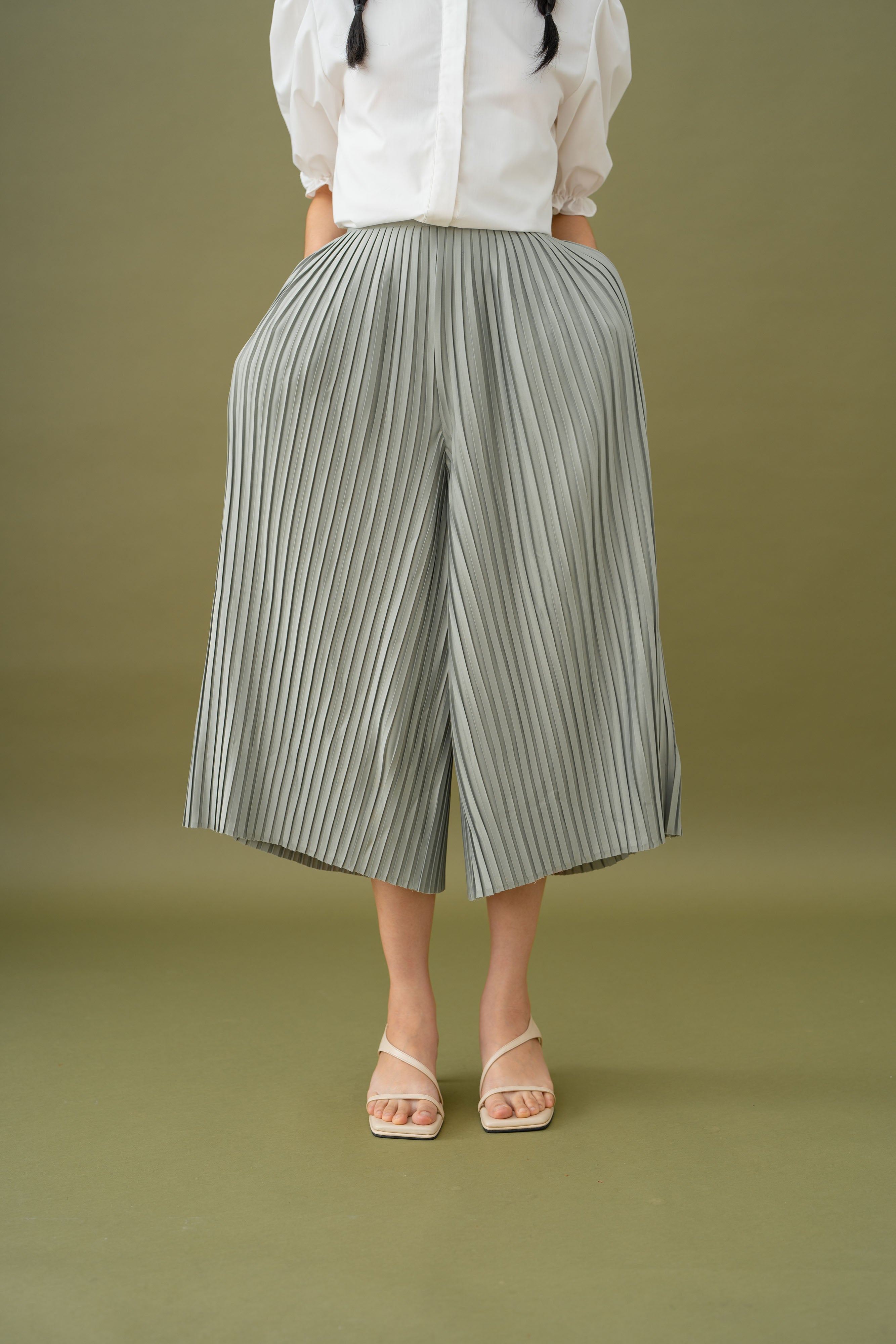 Jade Pleated Cullotes