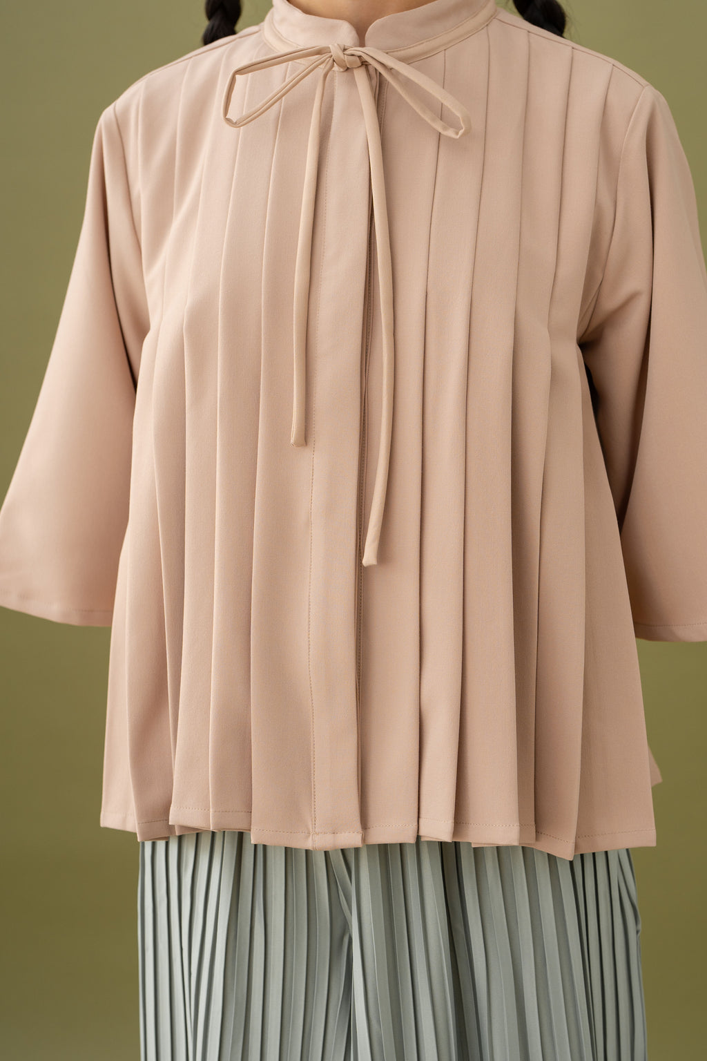 Jade Pleated Top