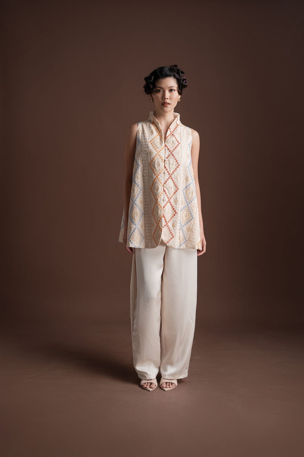 Senandika Svara Top in Cream
