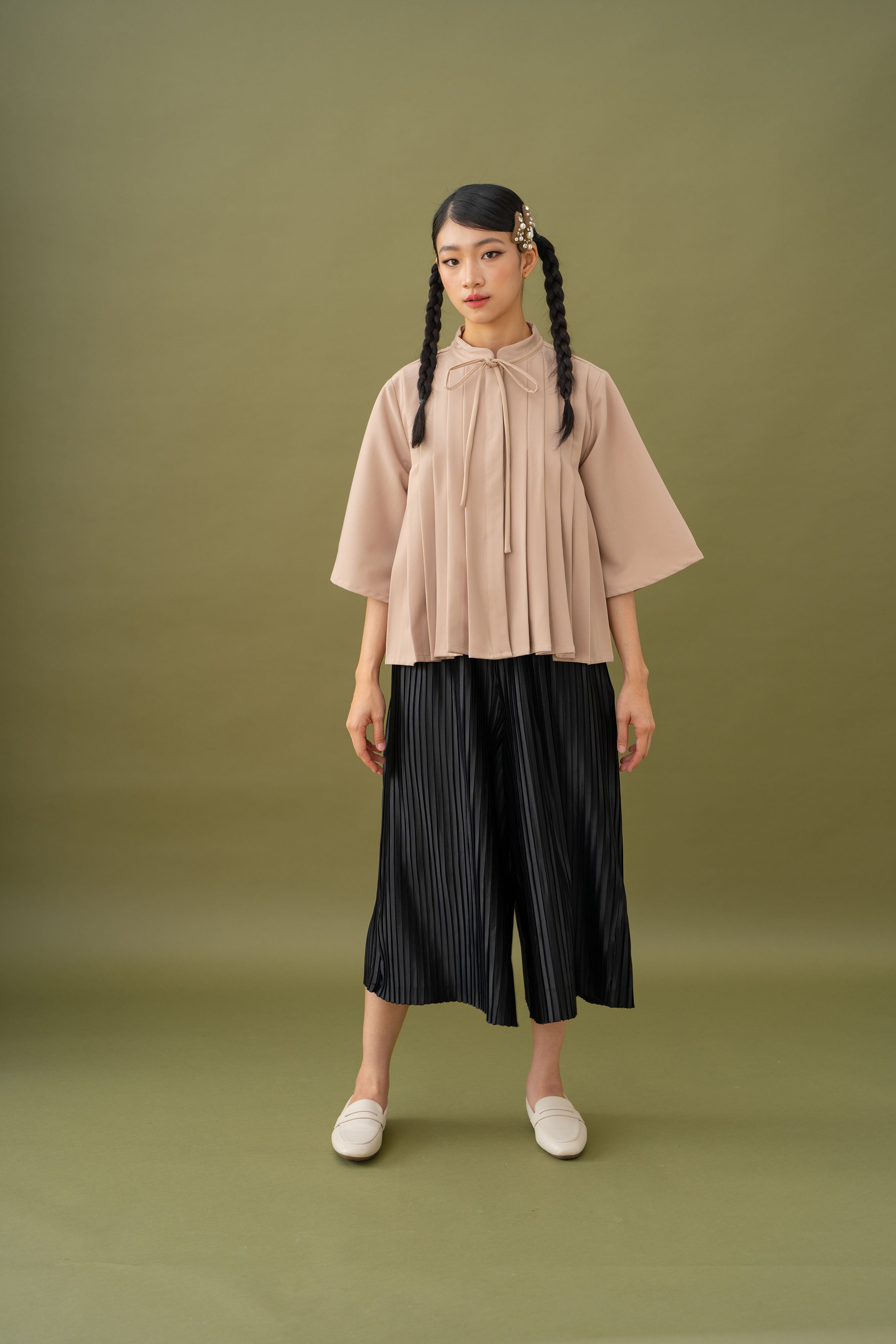 Jade Pleated Cullotes