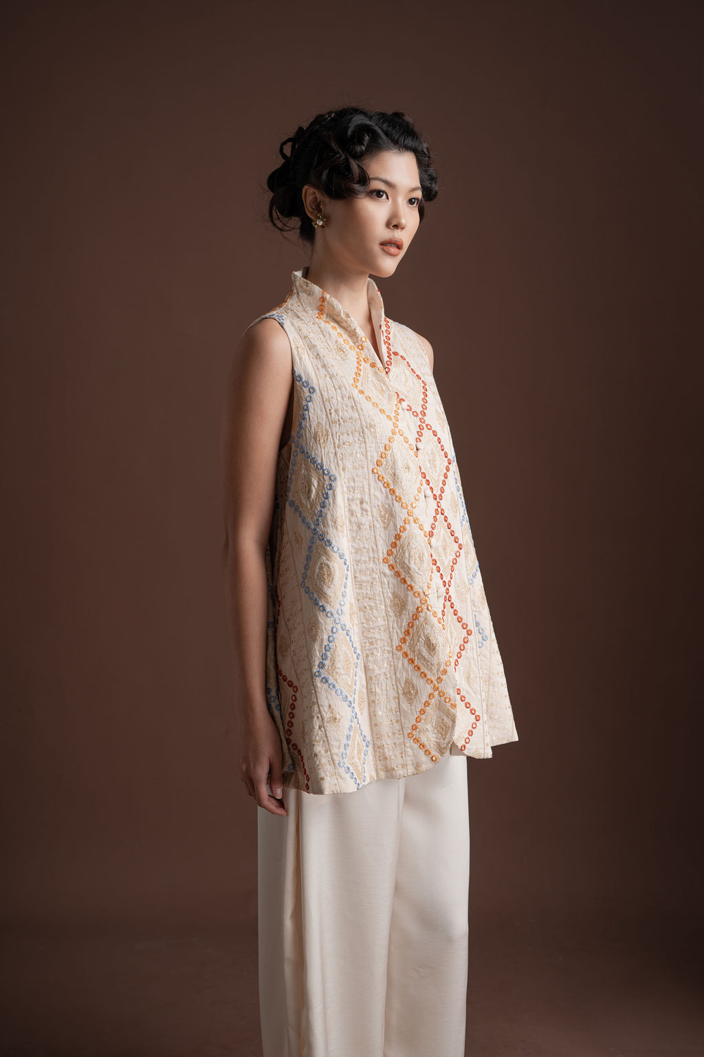 Senandika Svara Top in Cream