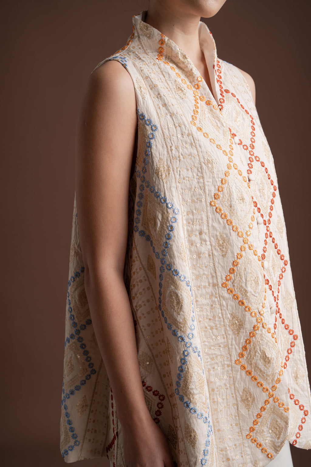 Senandika Svara Top in Cream