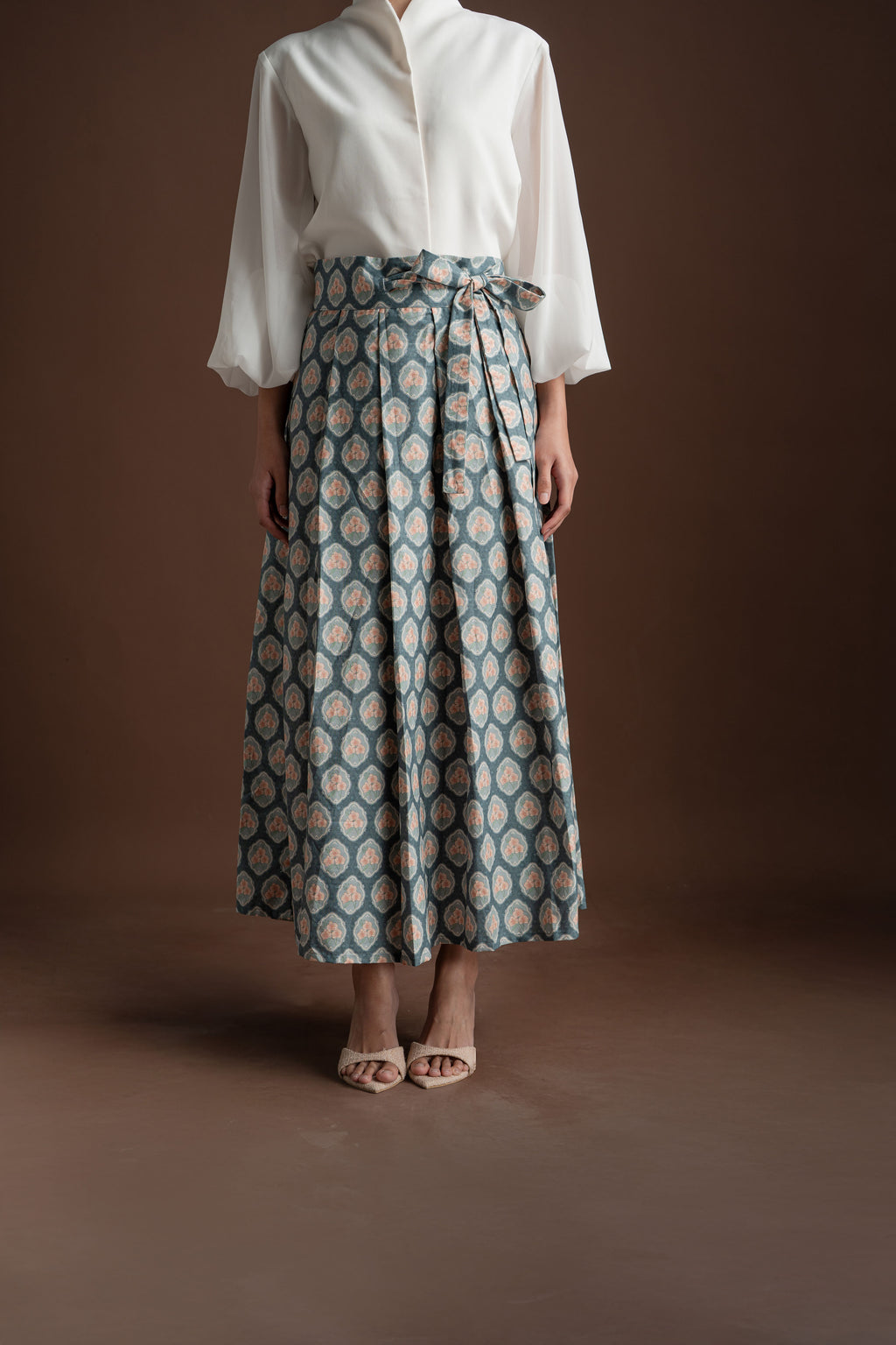 Senandika Niskala Wrapped Skirt in Blue