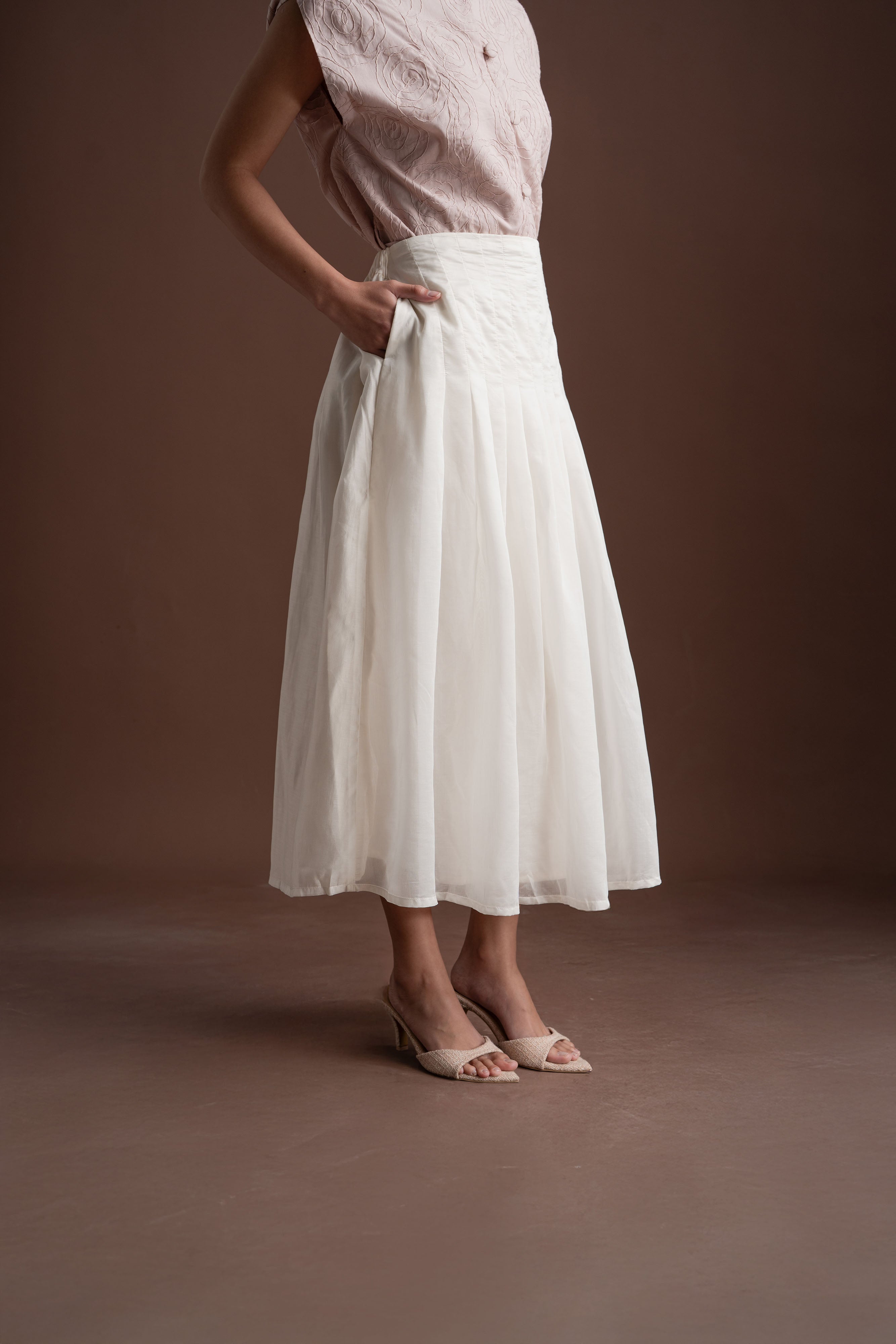 Senandika Cahaya Skirt in Buttermilk