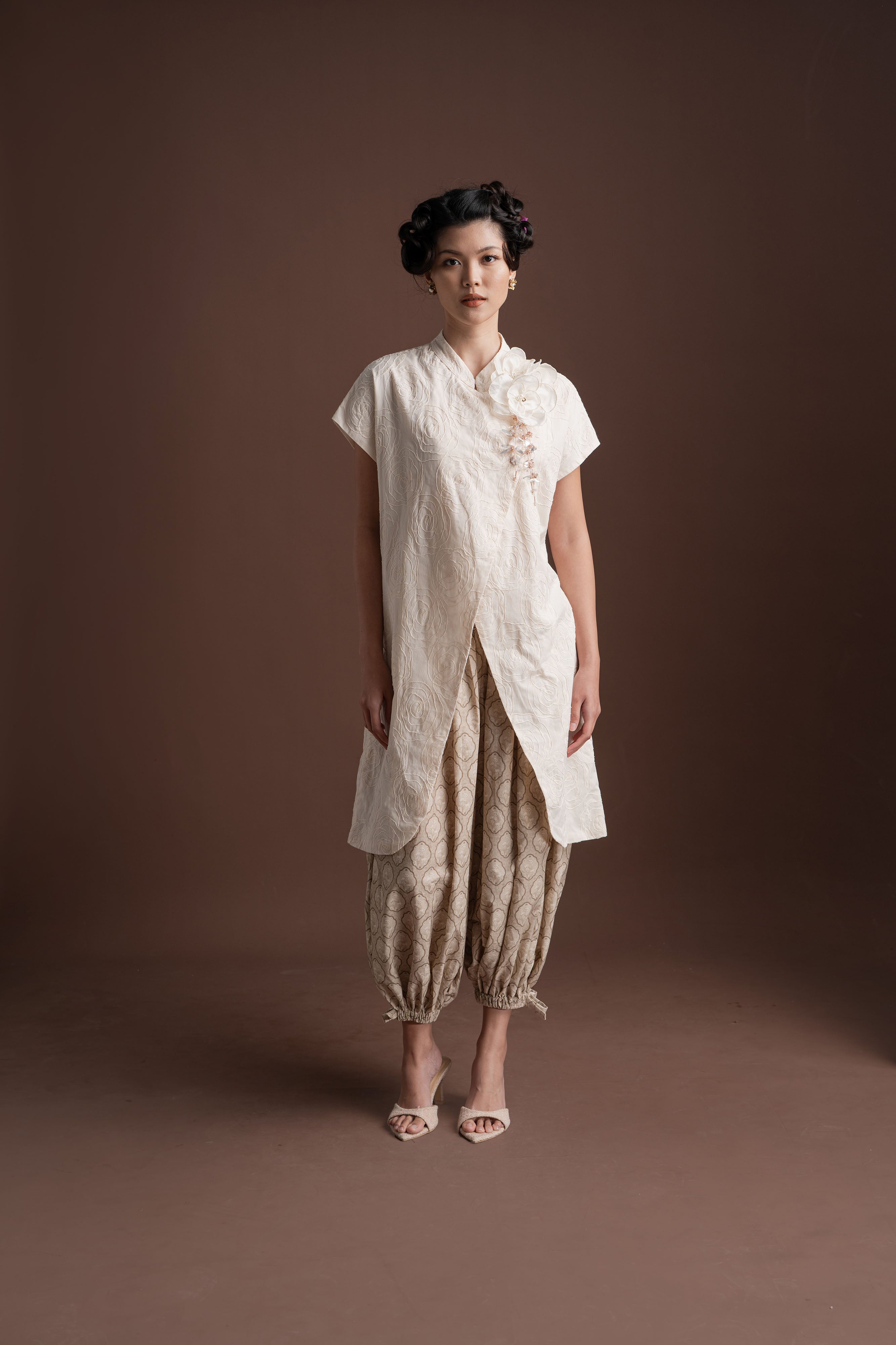 Senandika Aruna Top in Buttermilk
