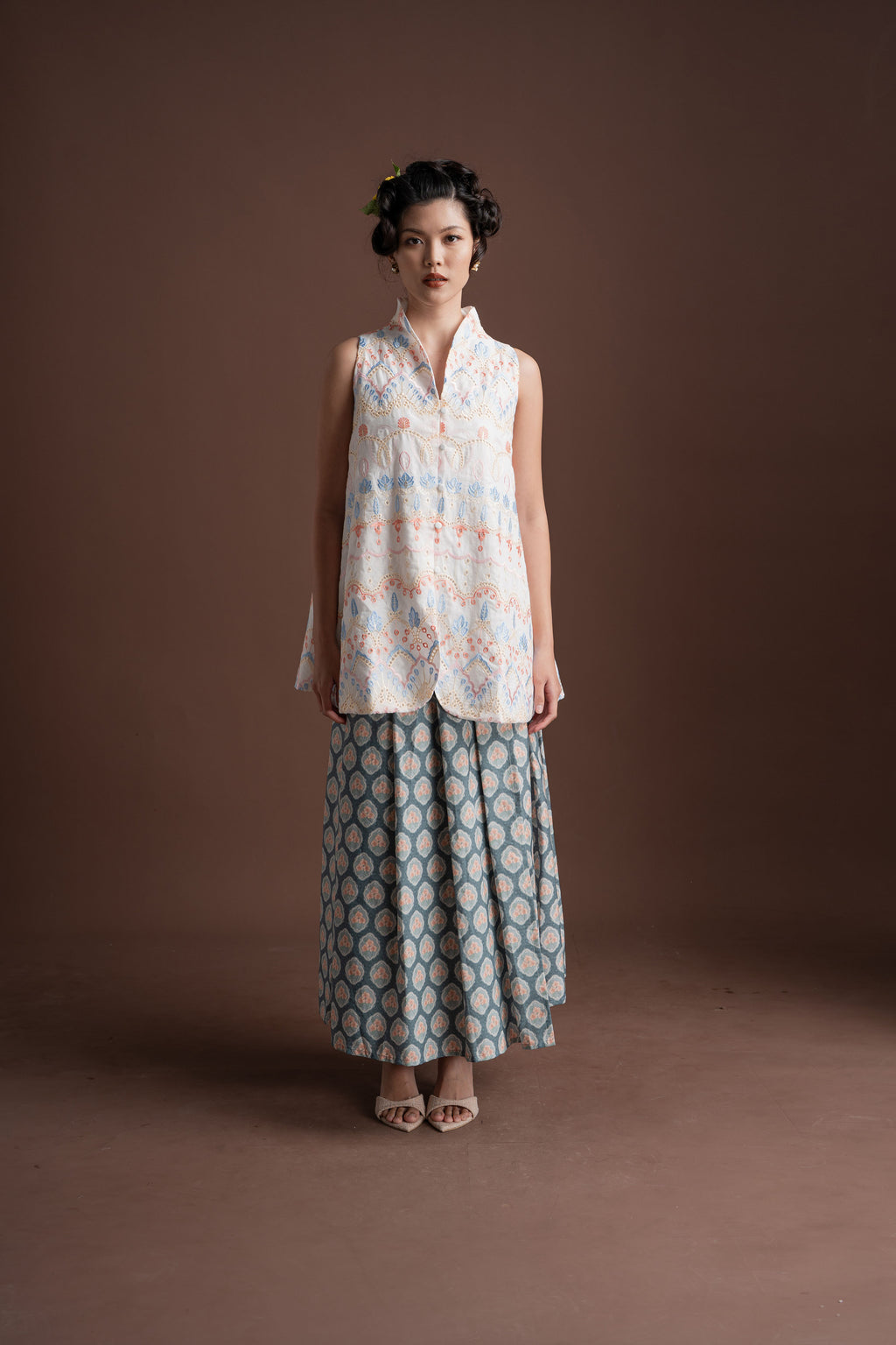 Senandika Hening Top in Buttermilk