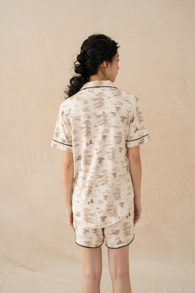 WTP Shorts Homewear Set in Cream (Ready Shipment 18-28 February 2025)