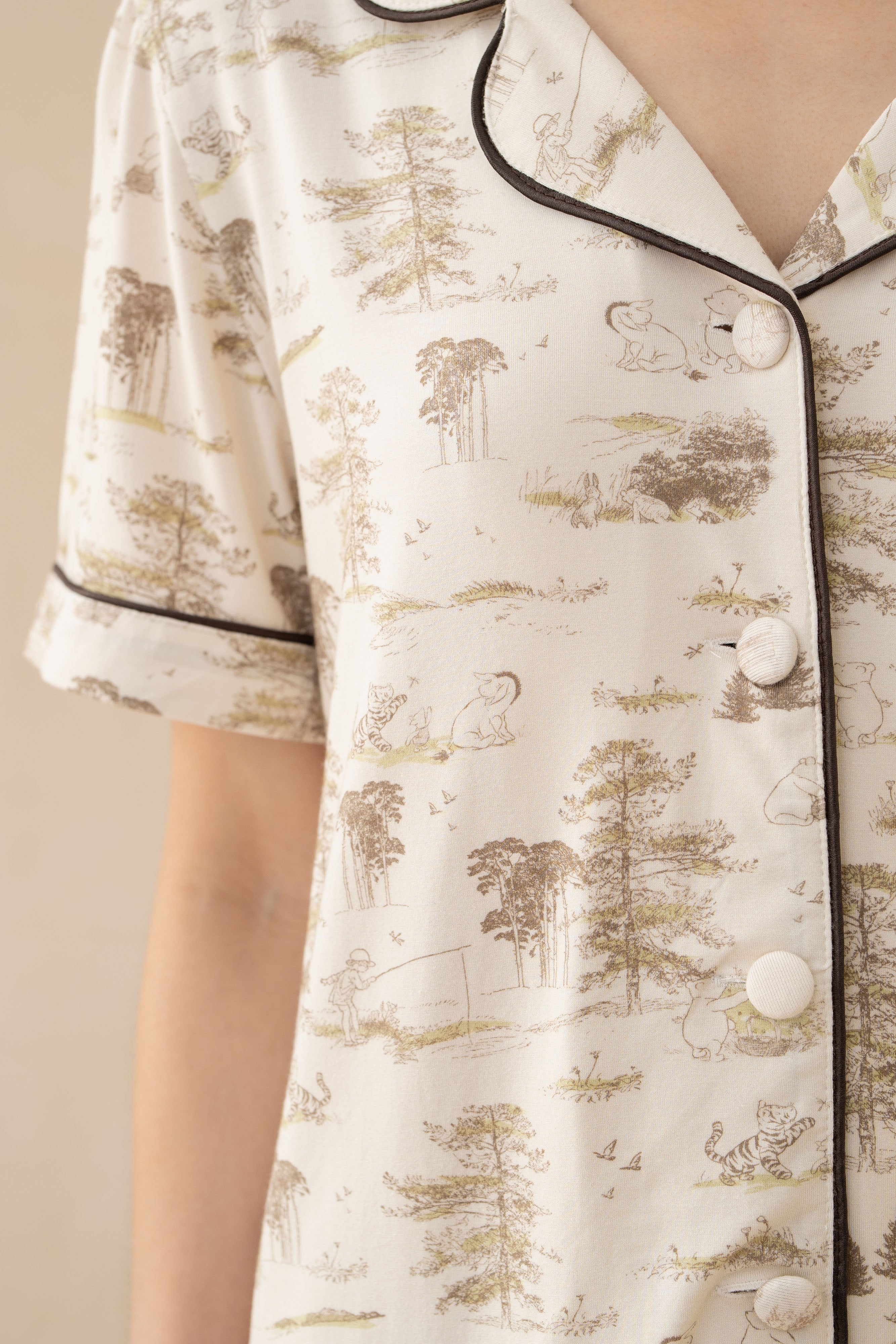 WTP Shorts Homewear Set in Cream