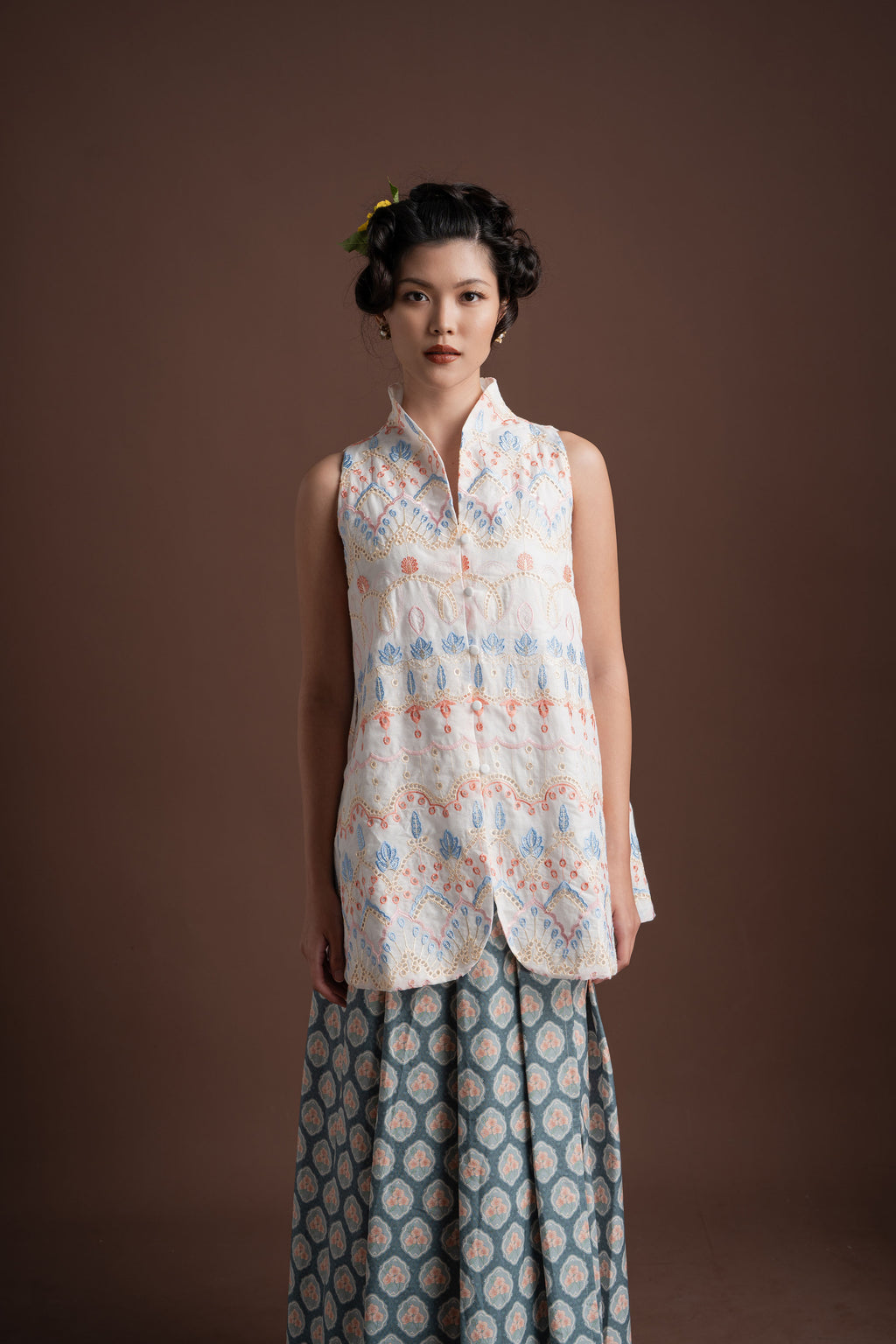 Senandika Hening Top in Buttermilk