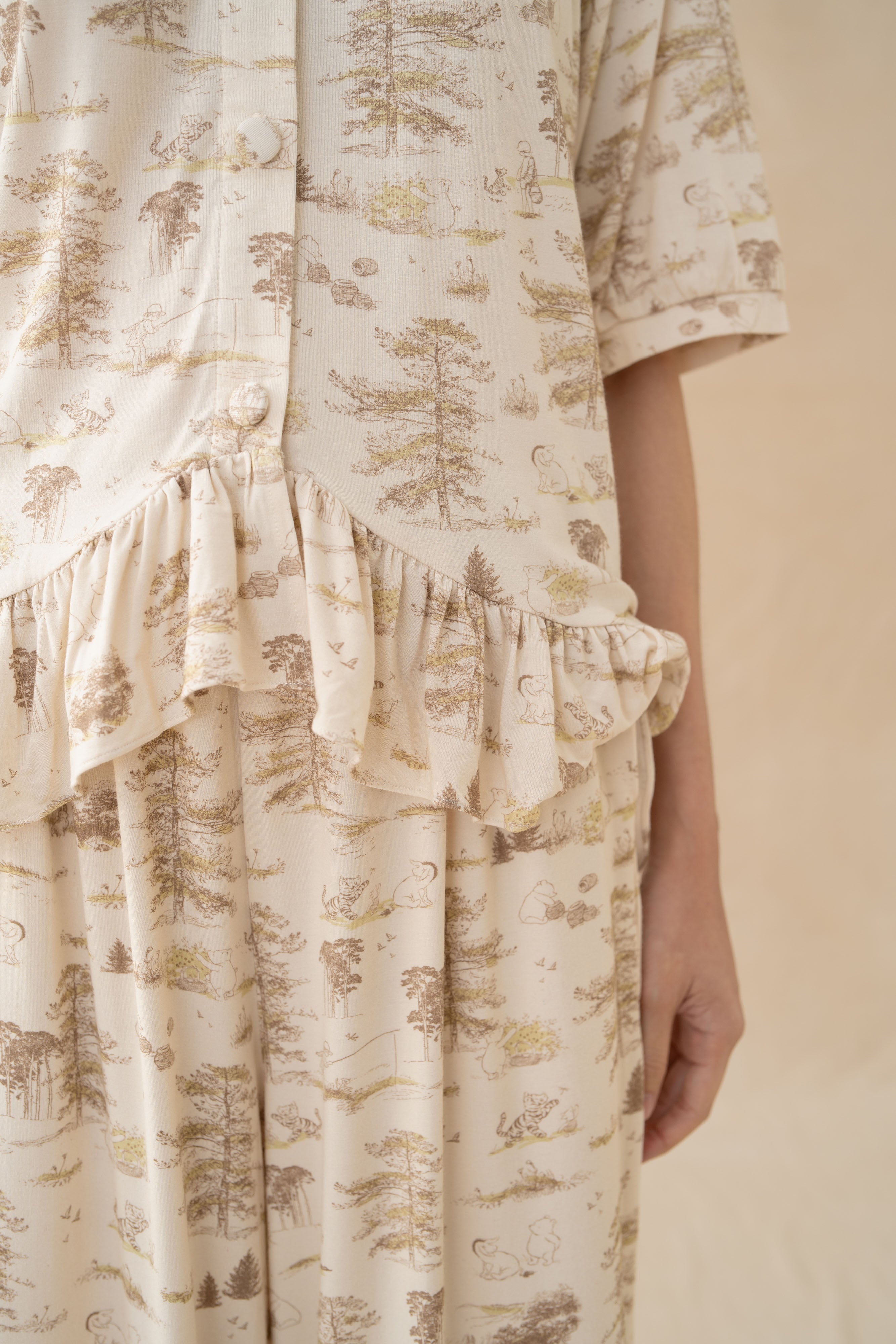 WTP Ruffle Homewear Set in Cream