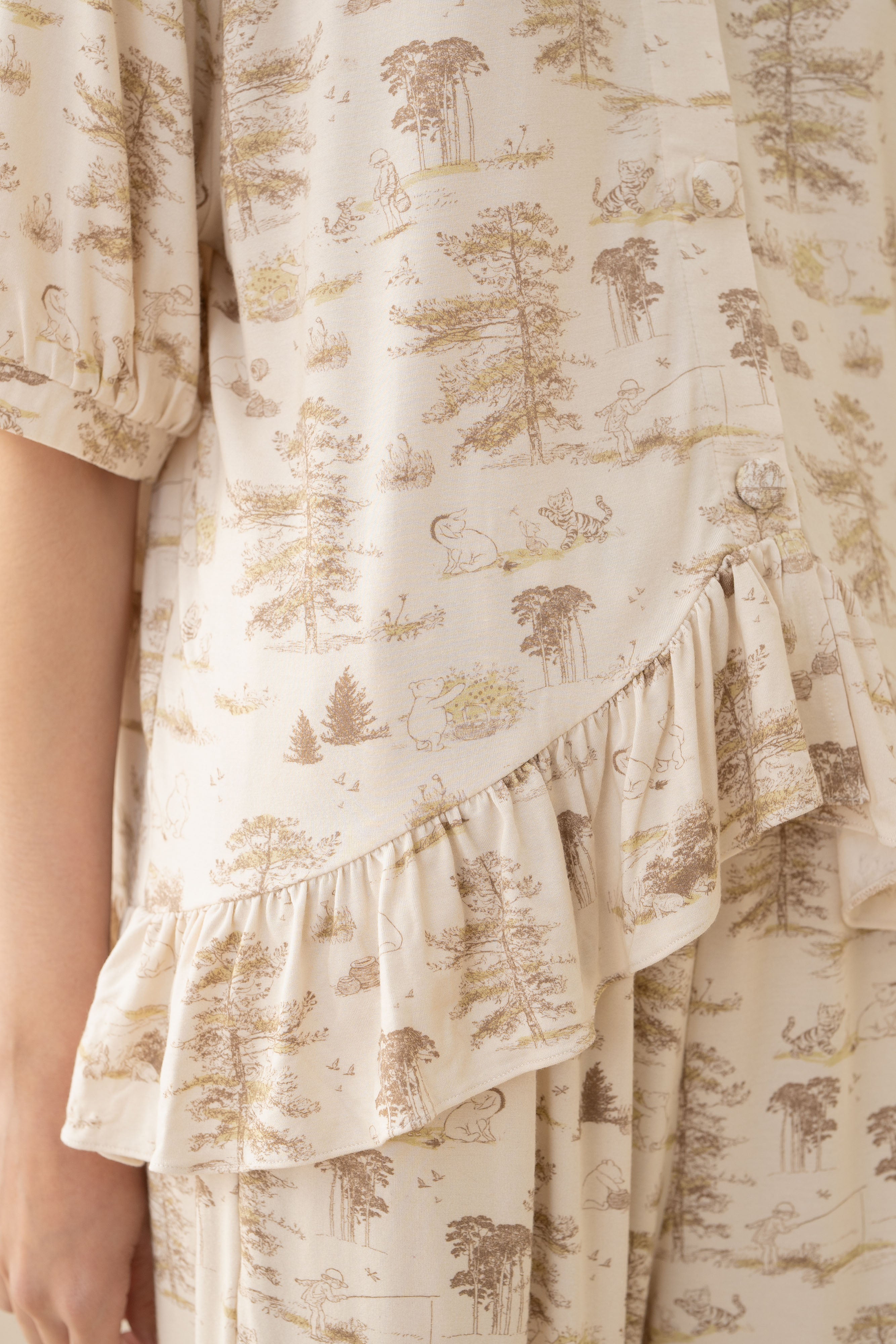 WTP Ruffle Homewear Set in Cream