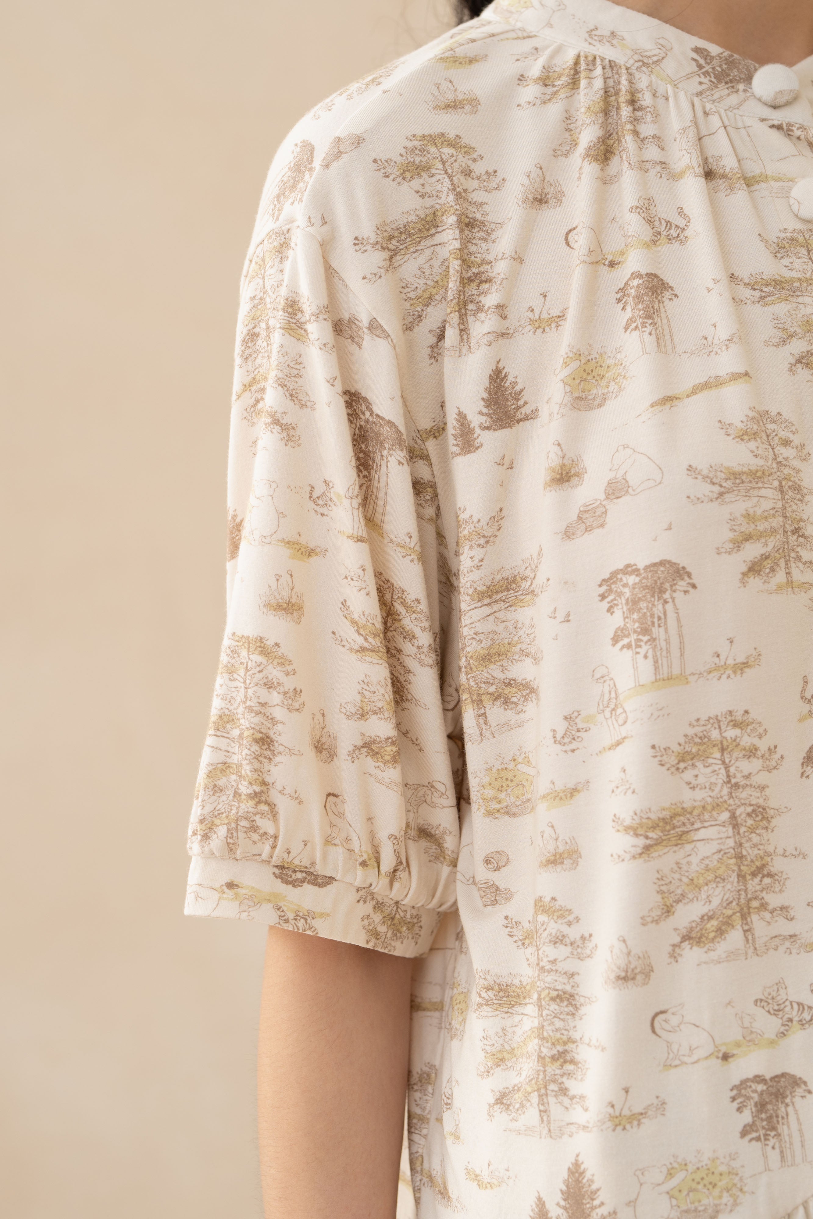 WTP Ruffle Homewear Set in Cream