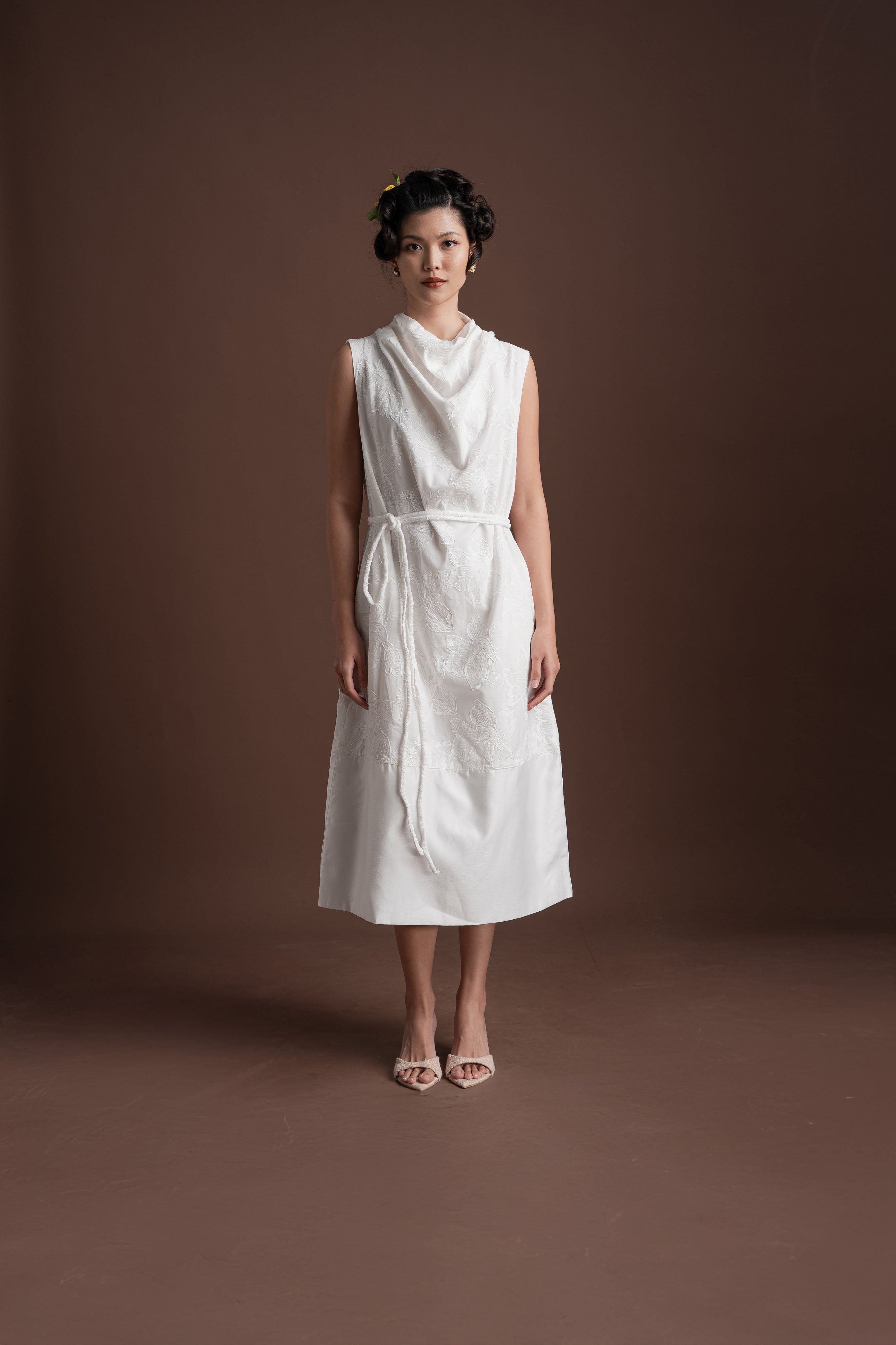 Senandika Lirih Dress in Buttermilk