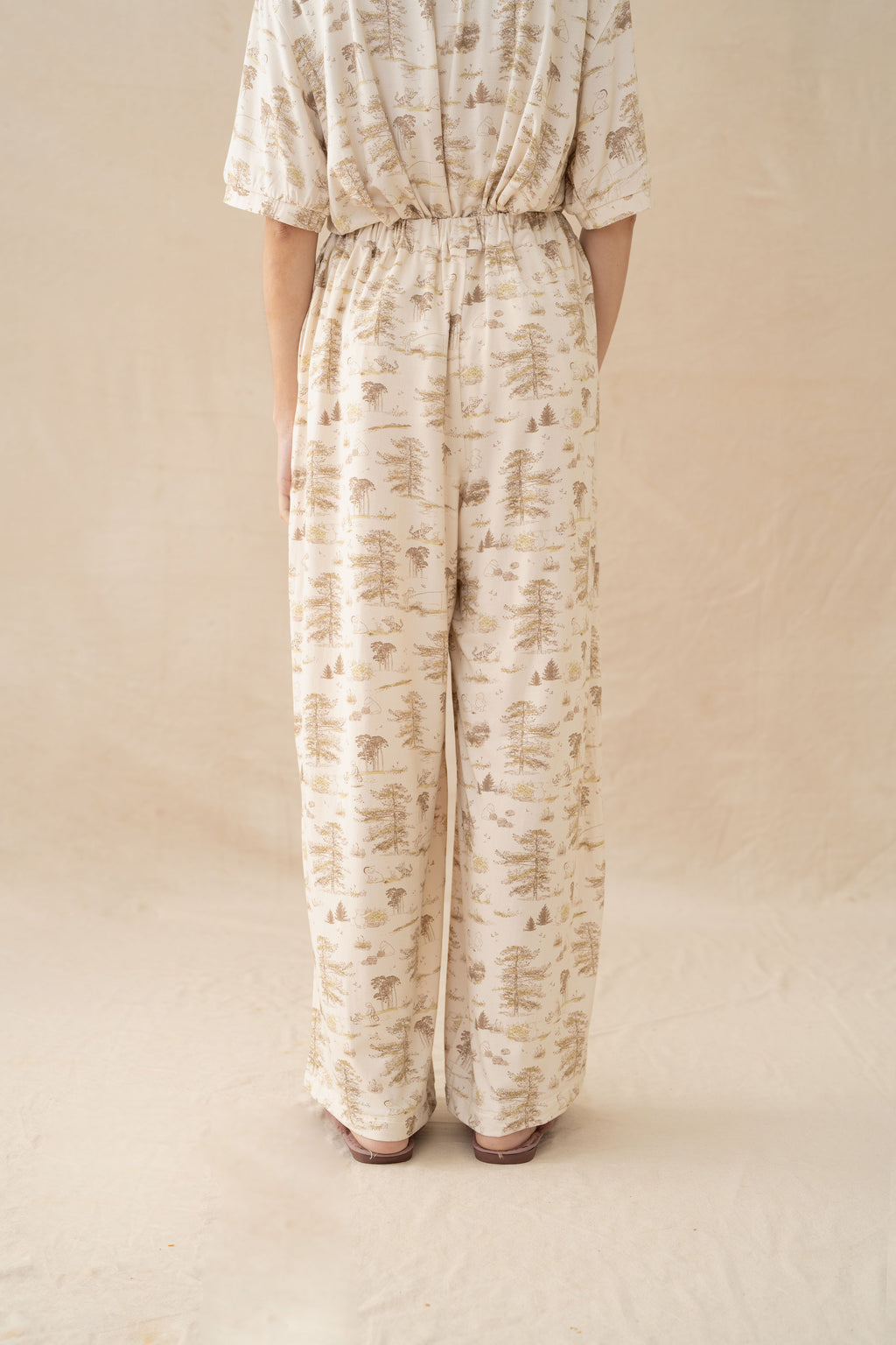 WTP Ruffle Homewear Set in Cream