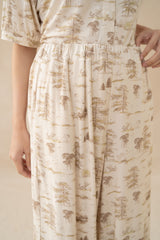 WTP Ruffle Homewear Set in Cream (Ready Shipment 18-28 February 2025)