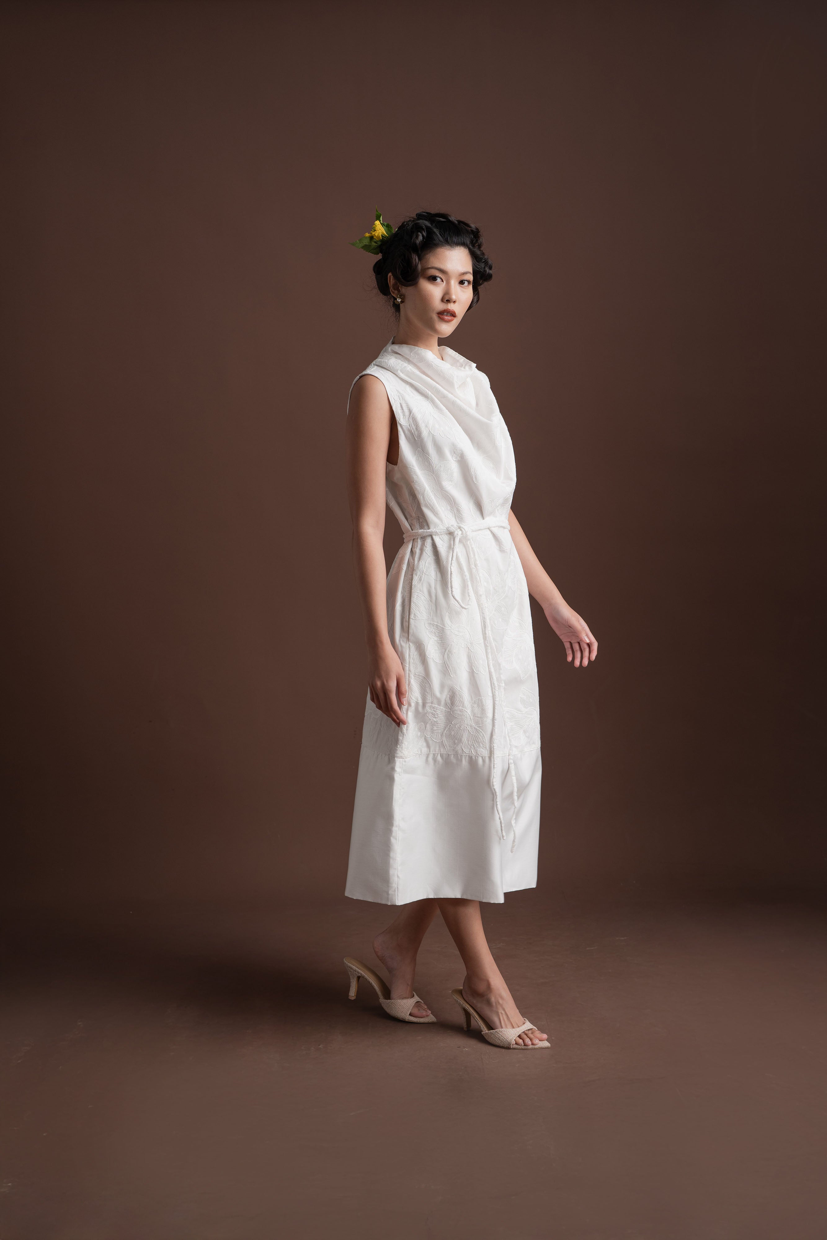 Senandika Lirih Dress in Buttermilk (Ready shipment date 5-12 March 2026)